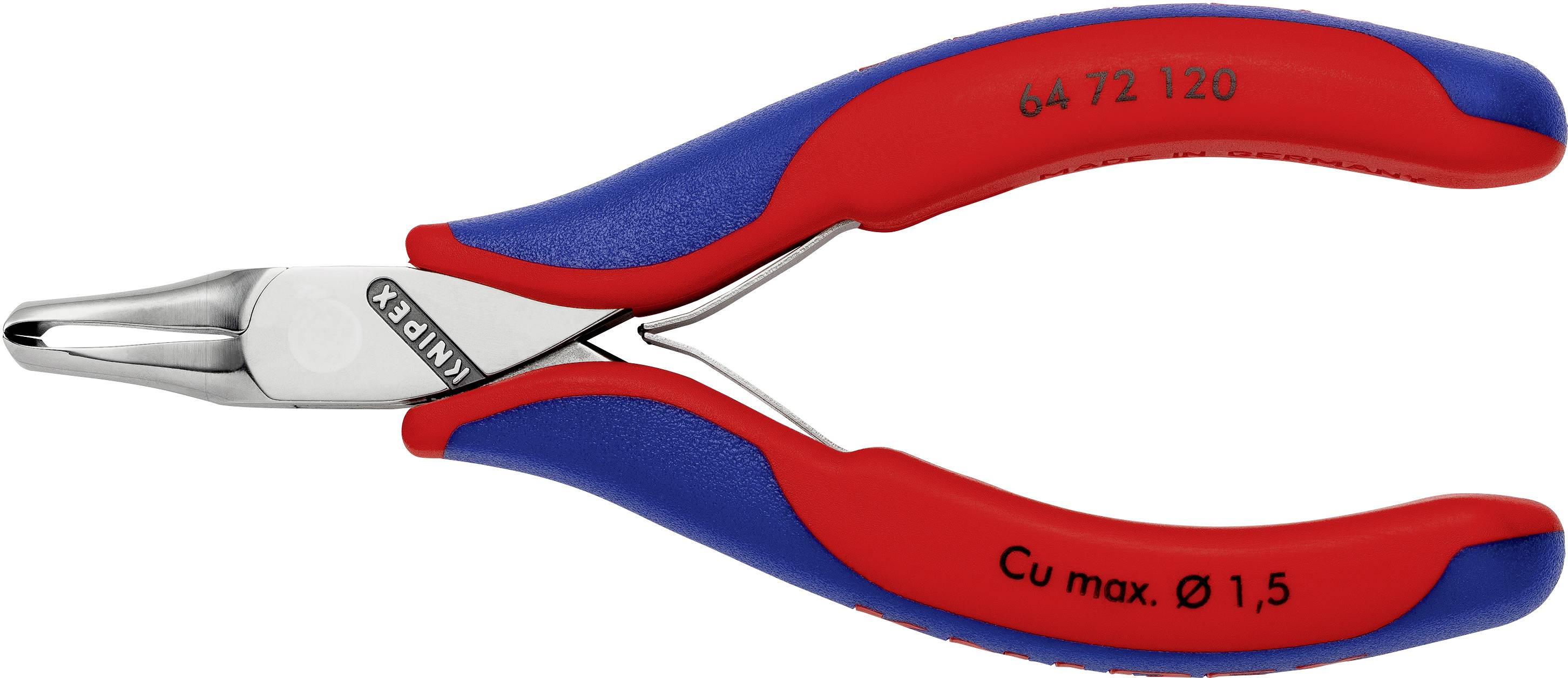 Knipex 64 72 120 Elektronik- u. Feinmechanik Vornschneider mit Facette 120mm