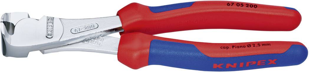 Knipex 67 05 200 Werkstatt Kraft-Vornschneider mit Facette 200mm