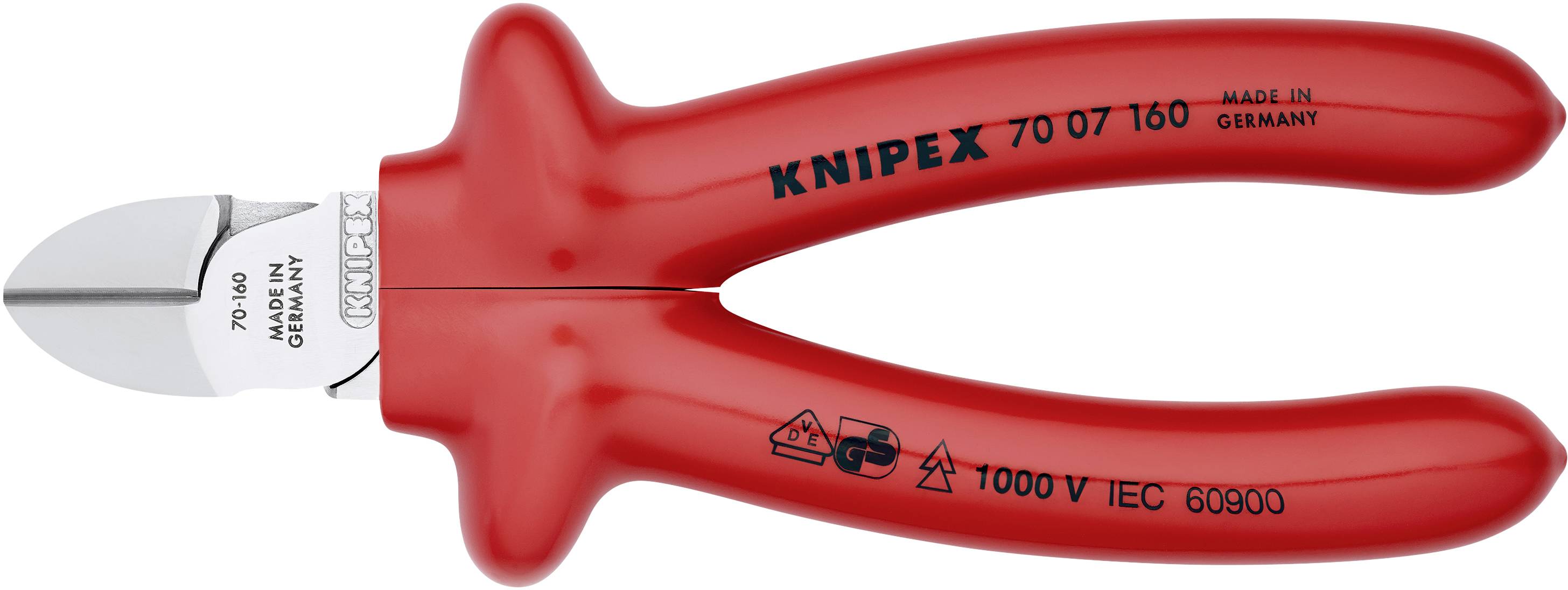 Knipex 70 07 160 VDE Seitenschneider mit Facette 160 mm