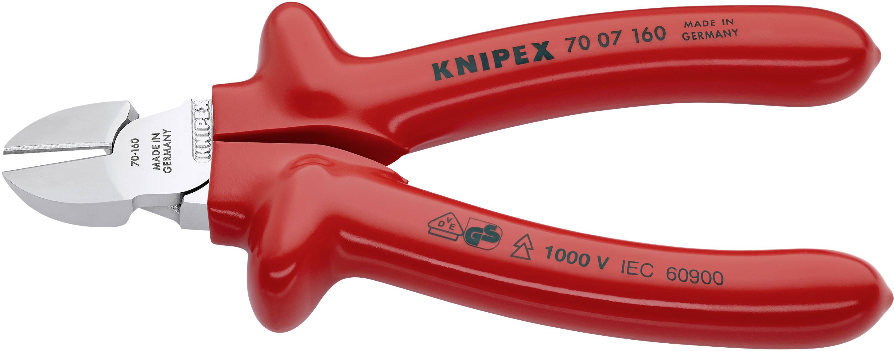 Knipex 70 07 160 VDE Seitenschneider mit Facette 160 mm