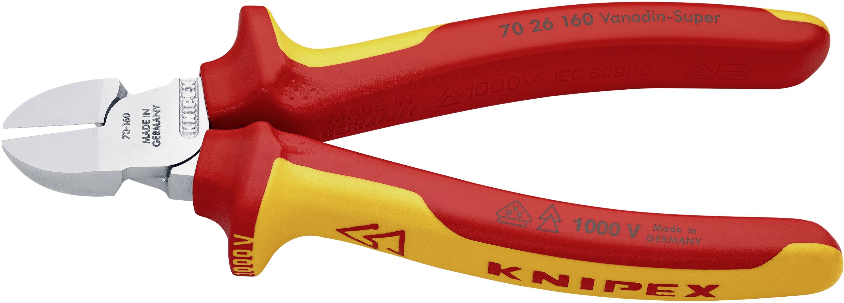 Knipex 70 26 160 VDE Seitenschneider mit Facette 160mm