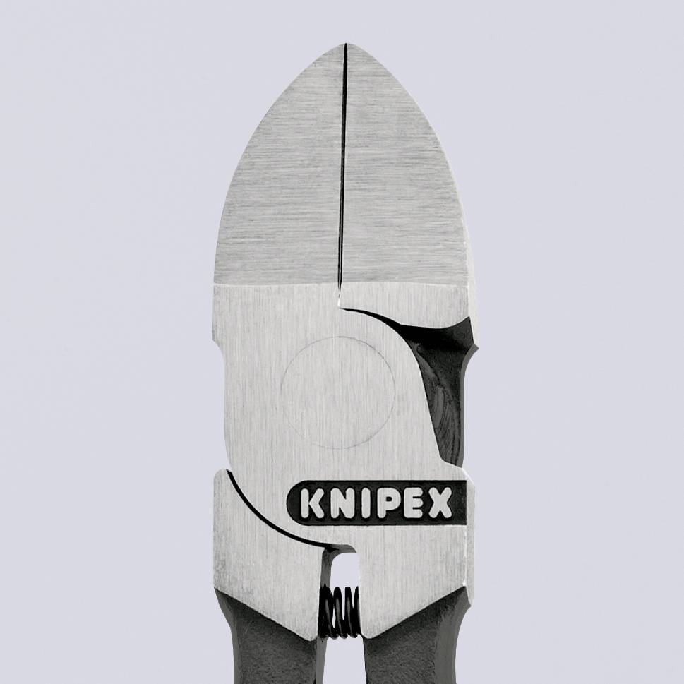 Zange der Marke Knipex mit silberner Oberfläche, geeignet zum Schneiden von Drähten oder anderen Materialien.