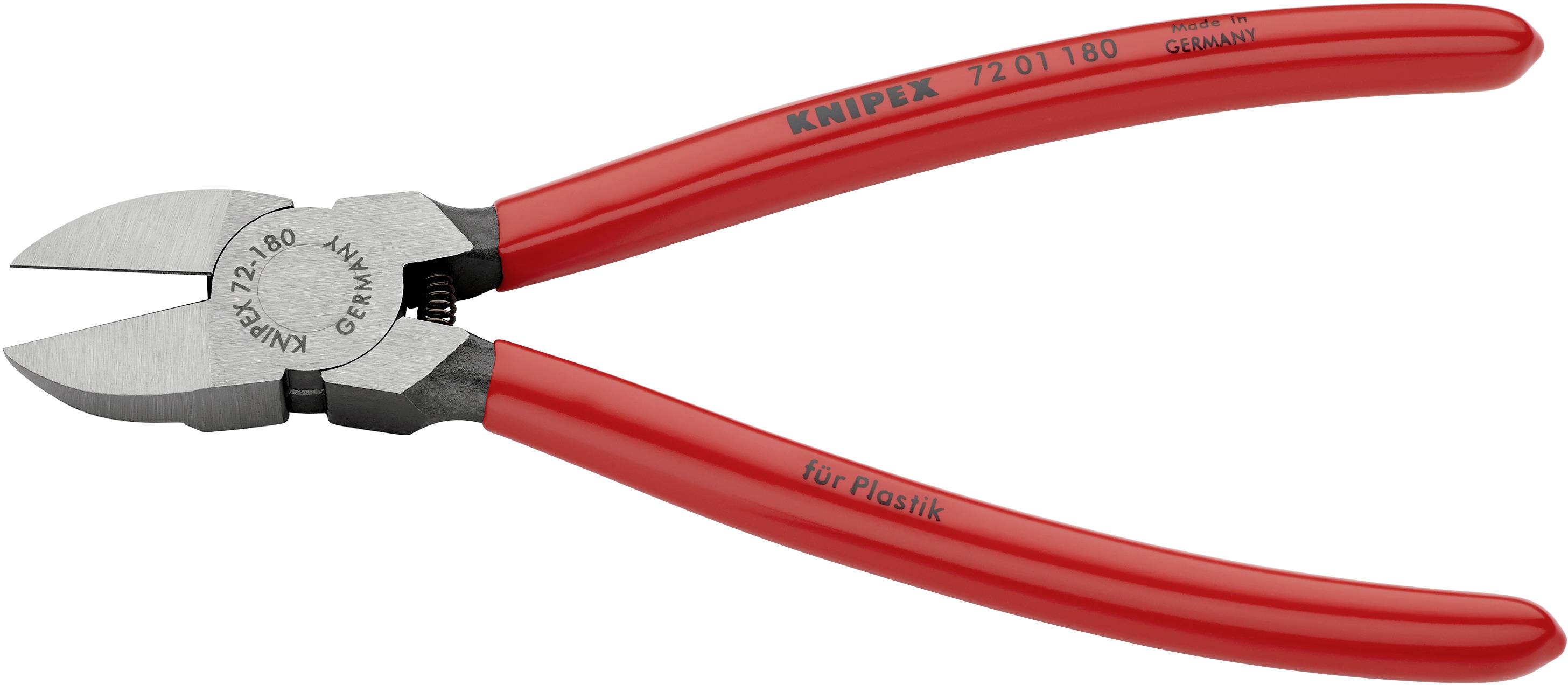 Knipex 72 01 180 Werkstatt Kunststoffseitenschneider ohne Facette 180mm