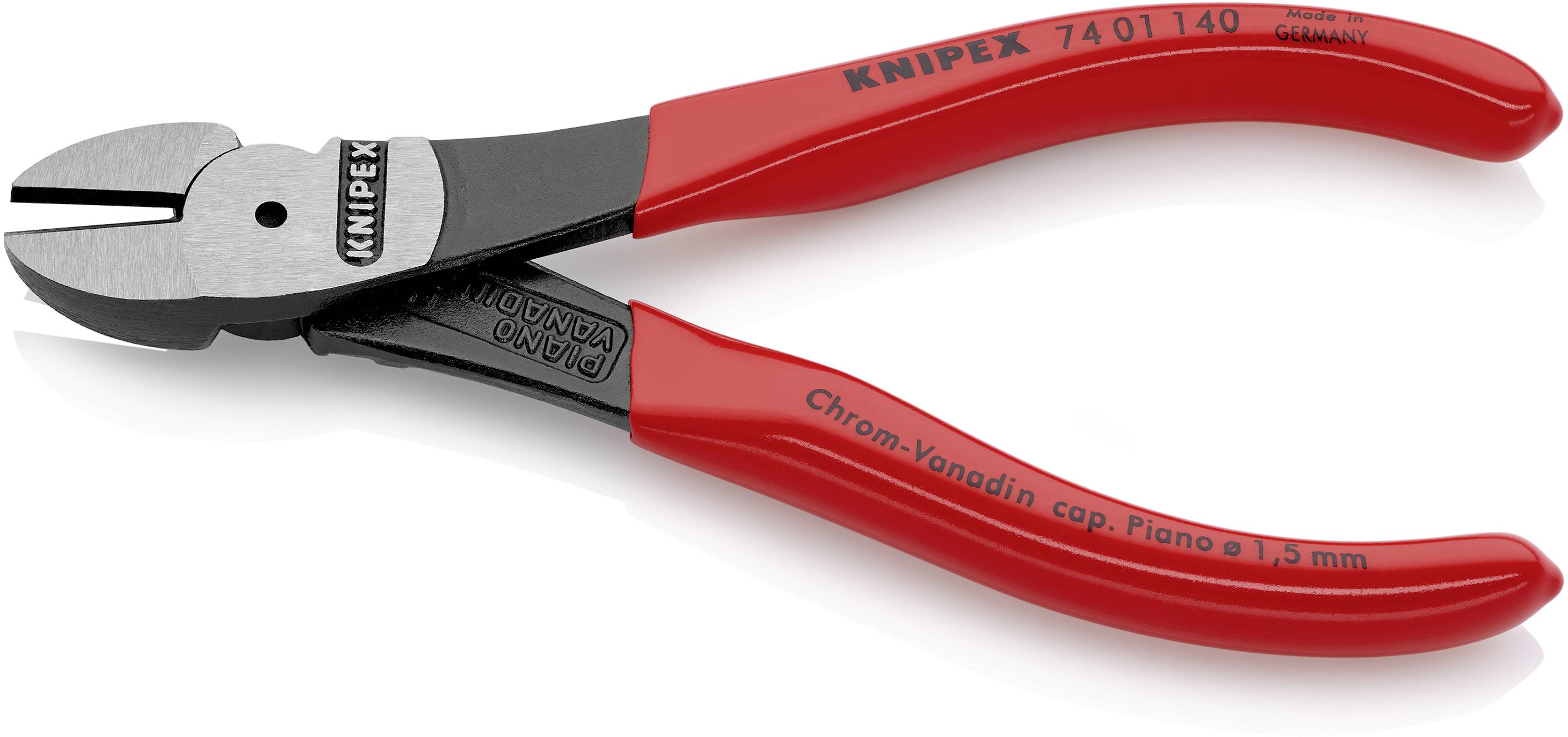 Knipex 74 01 140 Werkstatt Kraft-Seitenschneider mit Facette 140mm