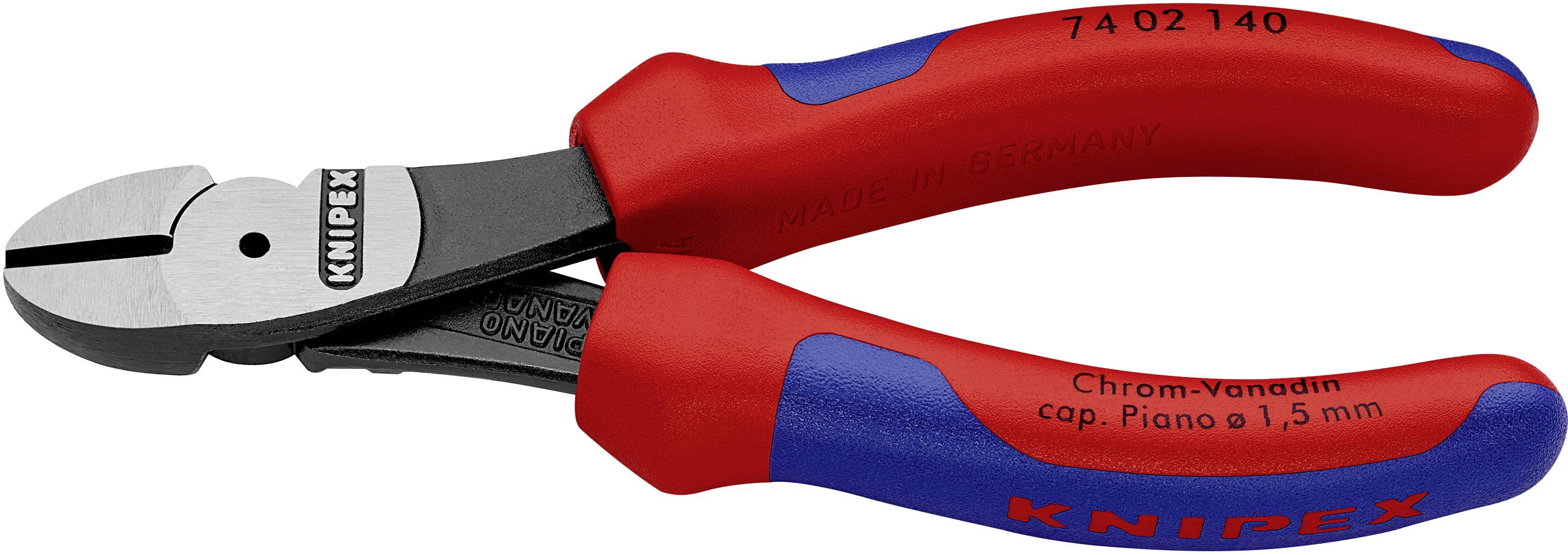 Knipex 74 02 140 Werkstatt Kraft-Seitenschneider mit Facette 140mm