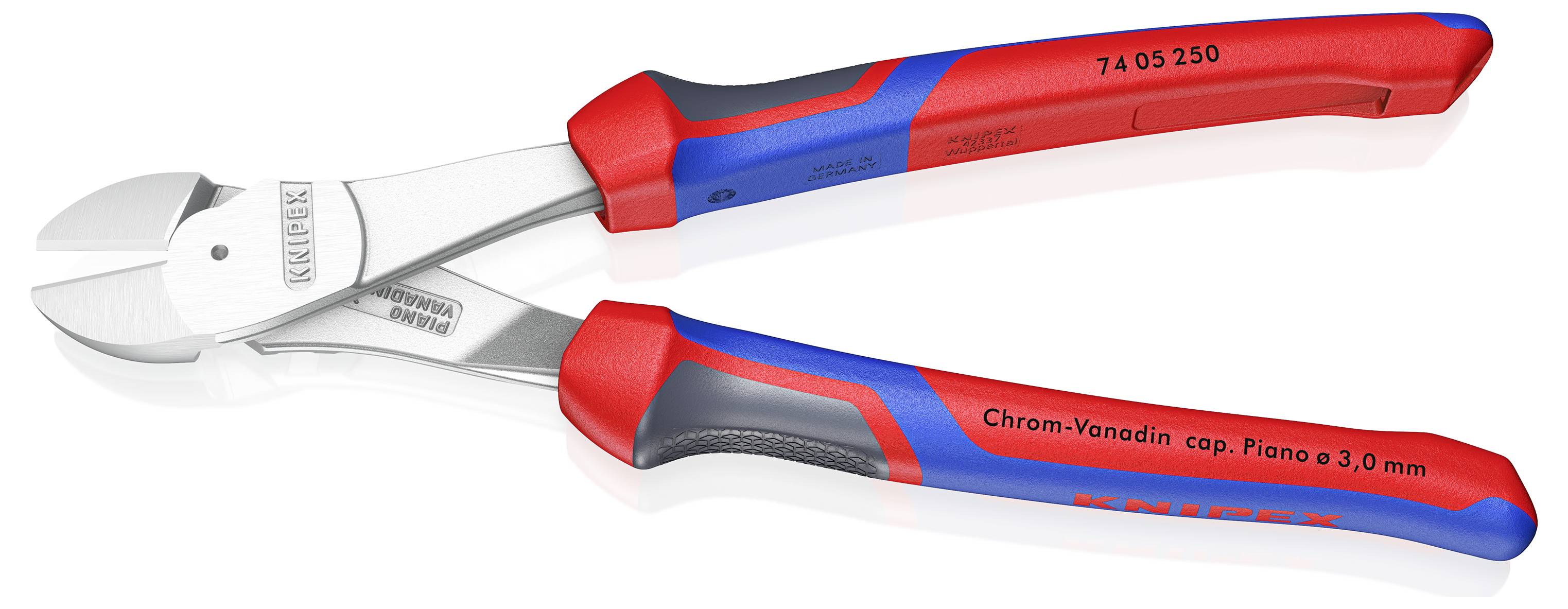 Knipex 74 05 250 Werkstatt Kraft-Seitenschneider mit Facette 250mm