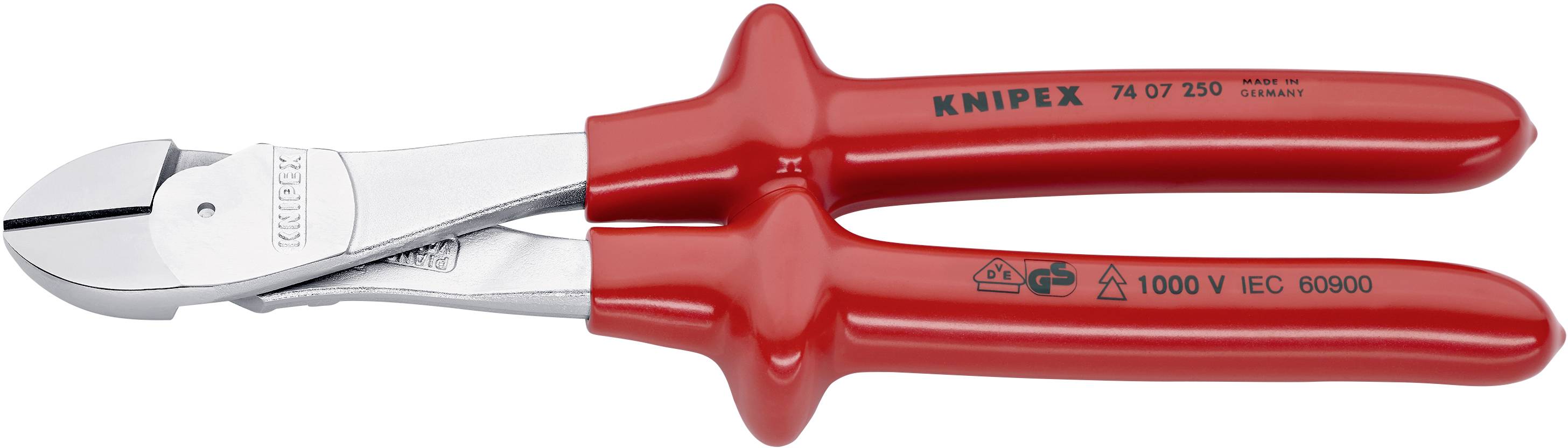 Knipex 74 07 250 VDE Kraft-Seitenschneider mit Facette 250 mm