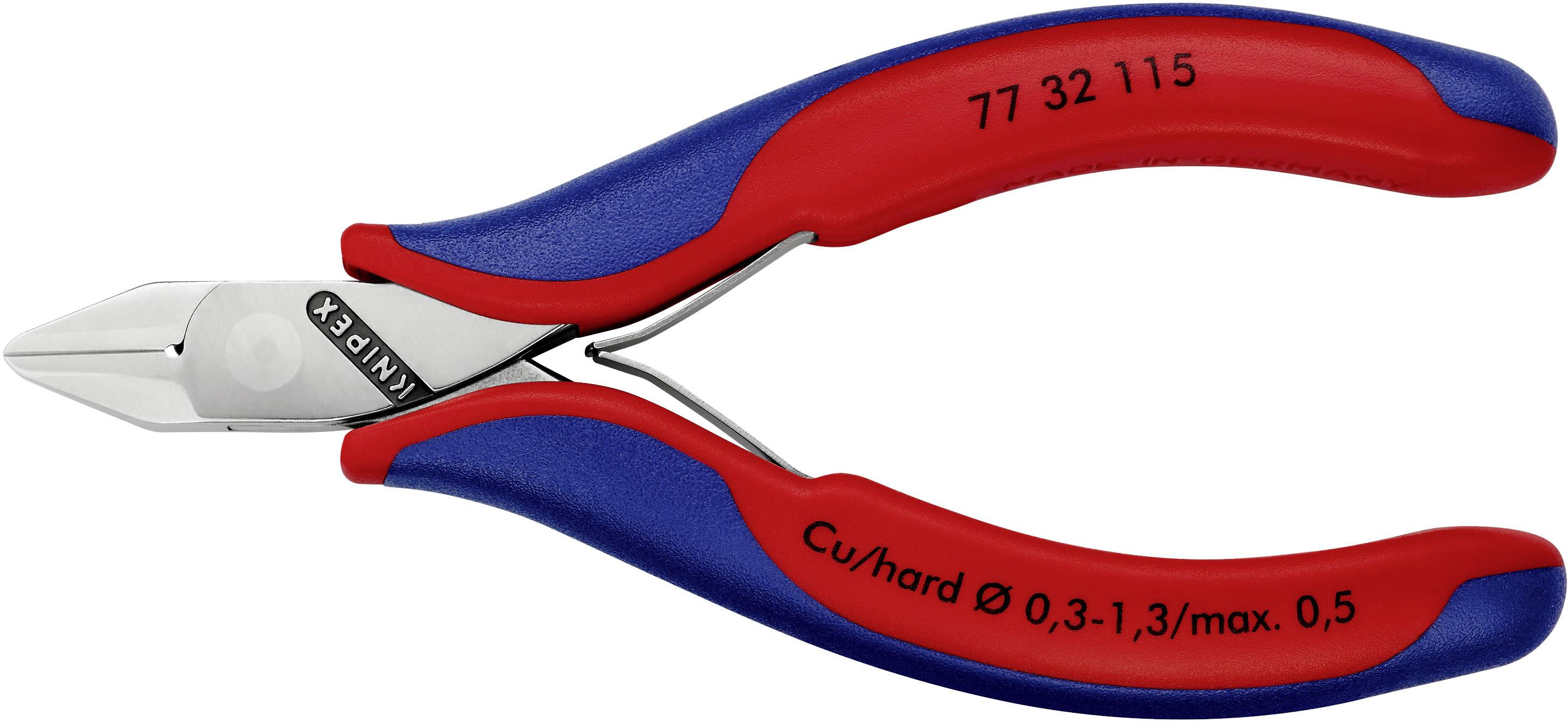 Knipex 77 32 115 Elektronik- u. Feinmechanik Seitenschneider mit Facette 115mm