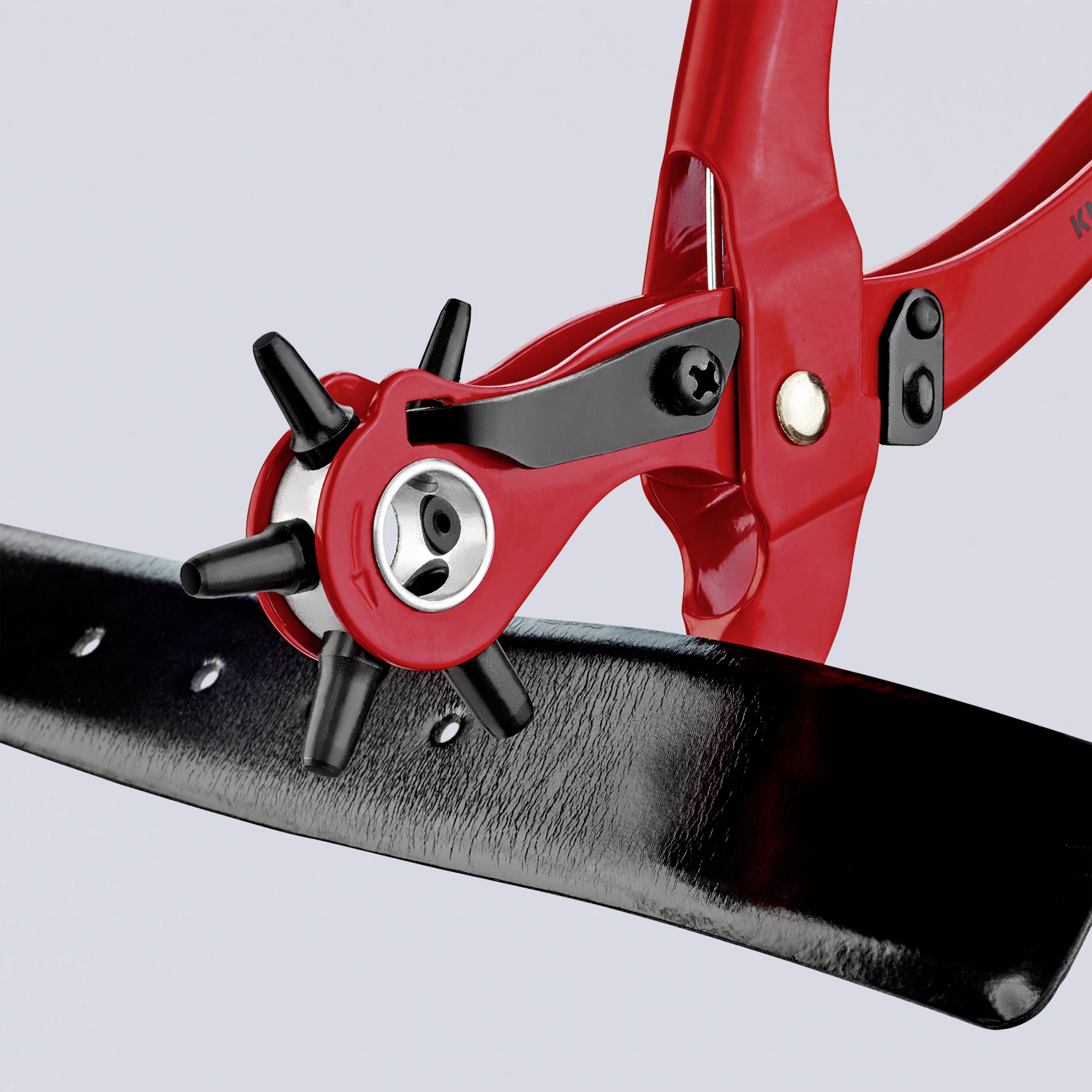 Knipex 90 70 220 Revolverlochzange 2 mm, 2.5 mm, 3 mm, 3.5 mm, 4 mm, 5mm 220mm 1St.