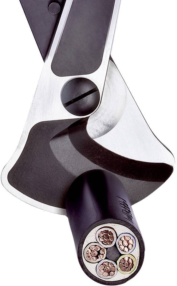 Knipex 95 32 038 Ratschen-Kabelschere Geeignet für (Abisoliertechnik) Alu- und Kupferkabel, ein- und mehrdrähtig 38 mm 280 mm²