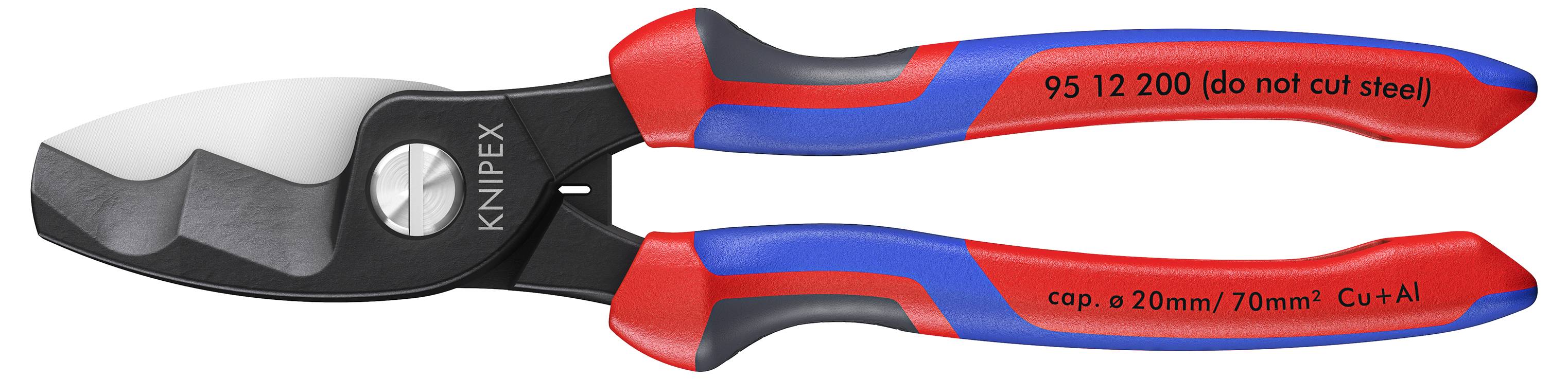 Knipex 95 12 200 Kabelschere Geeignet für (Abisoliertechnik) Alu- und Kupferkabel, ein- und mehrdrähtig 20mm 70mm² 2