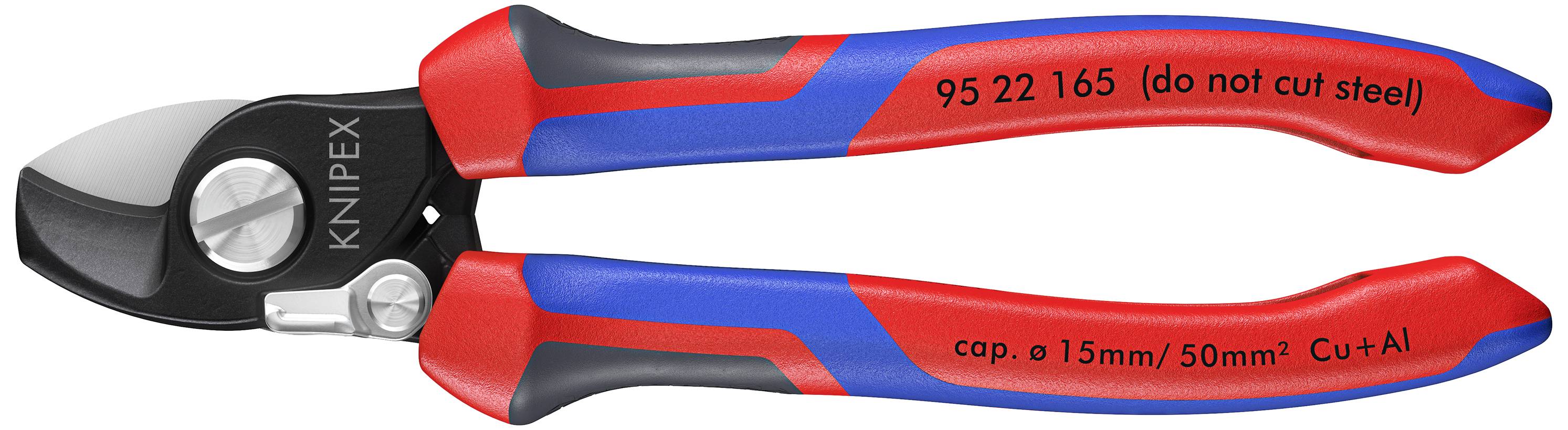 Knipex 95 22 165 Kabelschere Geeignet für (Abisoliertechnik) Alu- und Kupferkabel, ein- und mehrdrähtig 15mm 50mm² 0