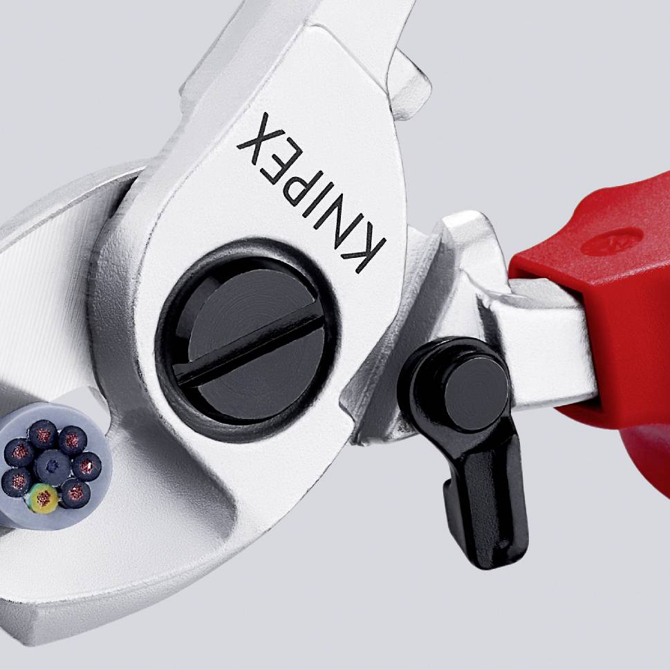 Knipex 95 26 165 Kabelschere Geeignet für (Abisoliertechnik) Alu- und Kupferkabel, ein- und mehrdrä