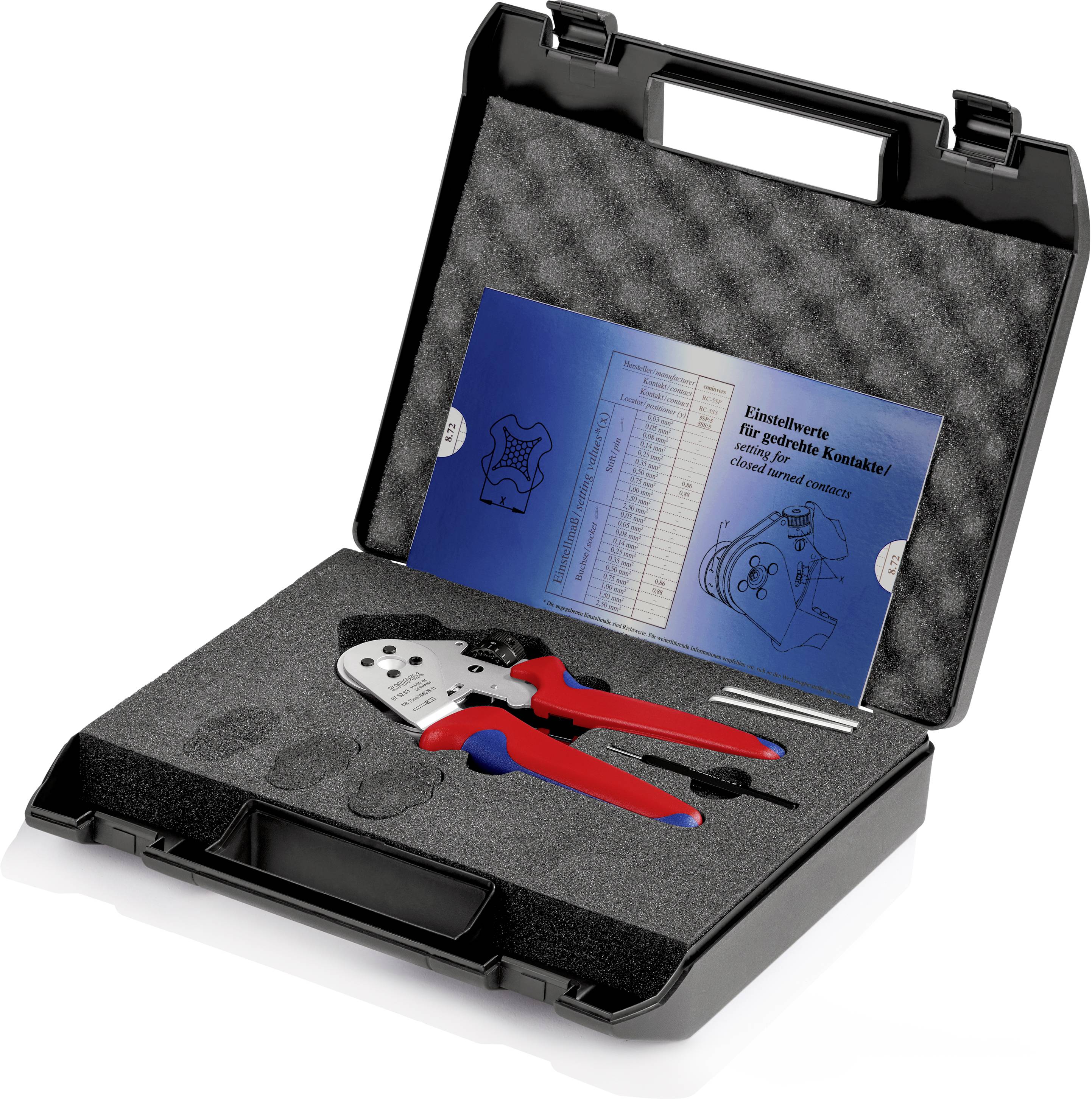 Knipex 97 52 63 Presszange Gedrehte Kontakte 0.08 bis 2.5mm²