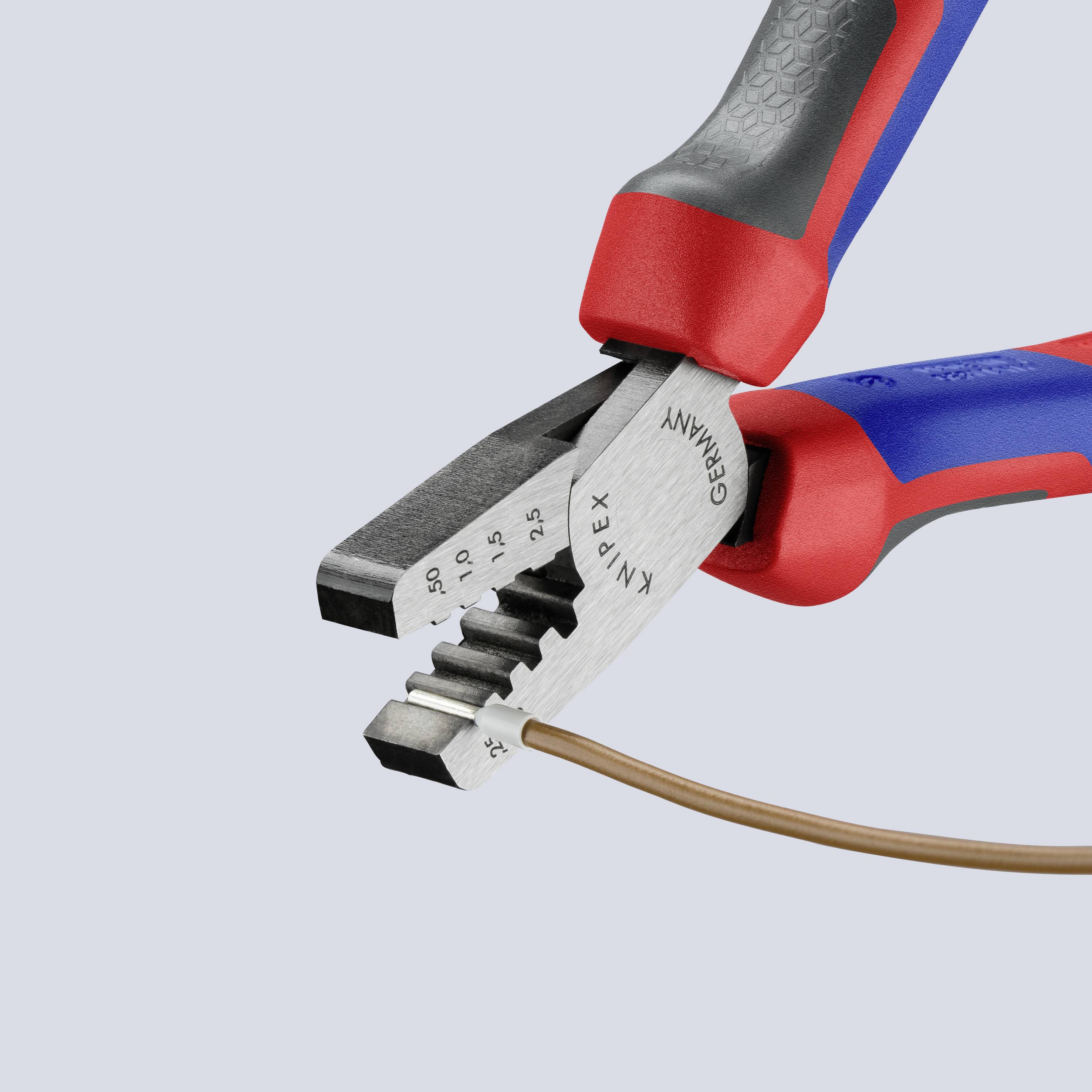 Knipex 97 62 145A Crimpzange Aderendhülsen 0.25 bis 2.5mm²