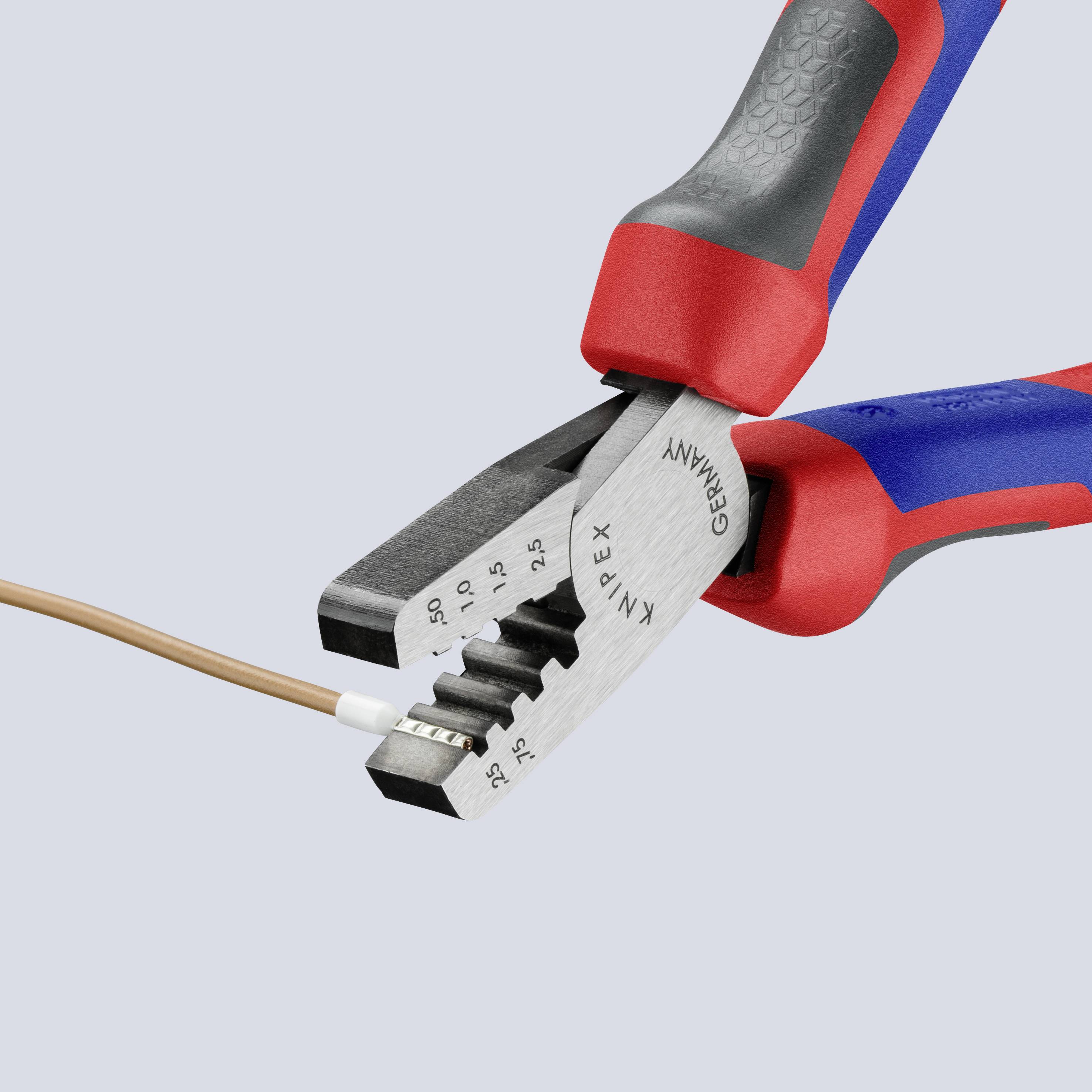 Knipex 97 62 145A Crimpzange Aderendhülsen 0.25 bis 2.5mm²