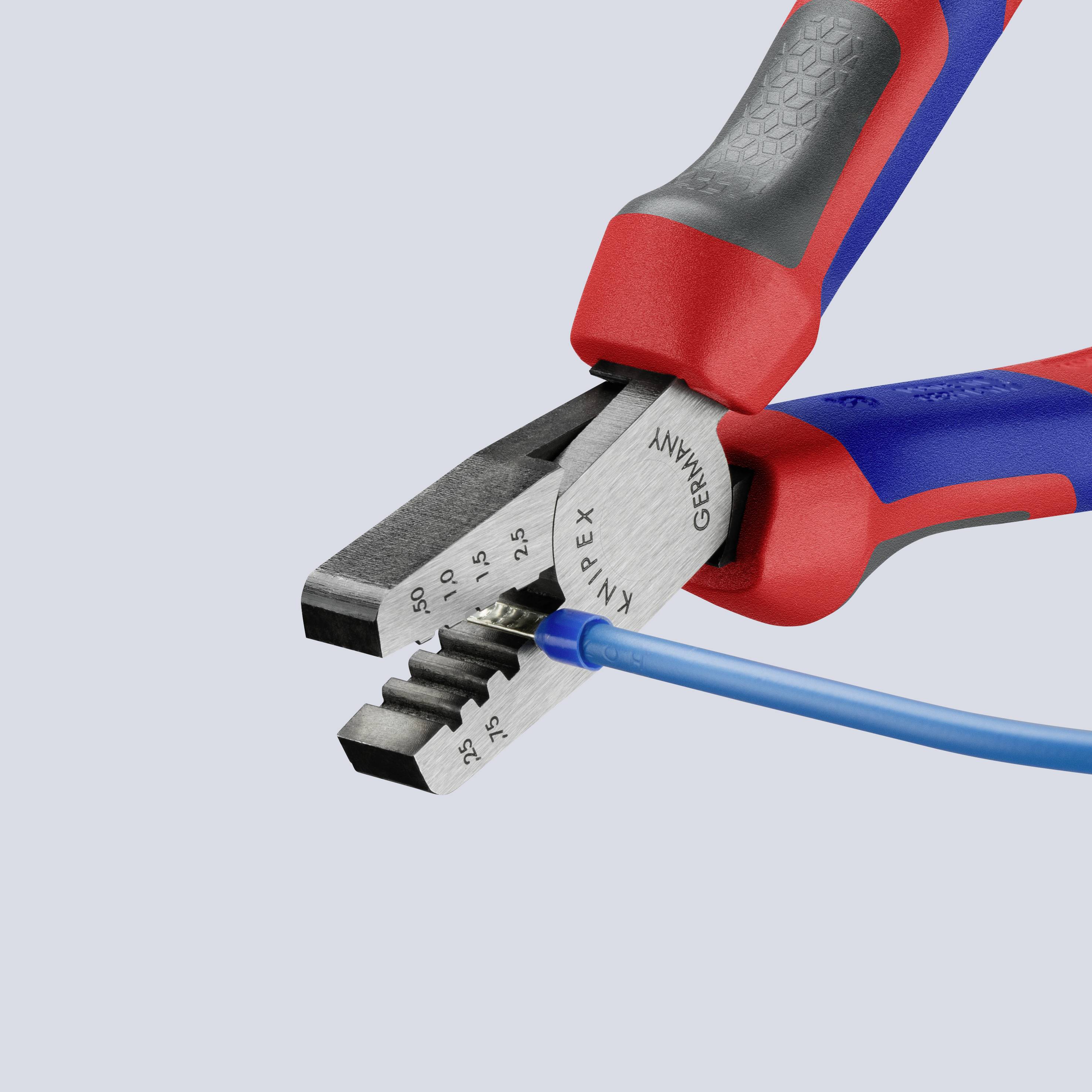Knipex 97 62 145A Crimpzange Aderendhülsen 0.25 bis 2.5mm²