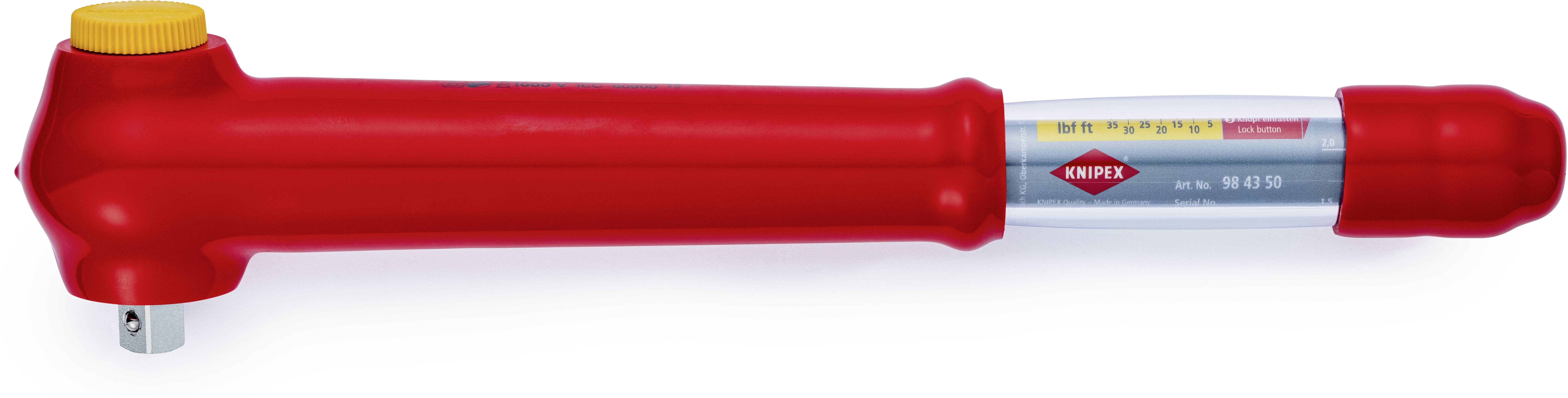 Knipex 98 43 50 98 43 50 VDE-Drehmomentschlüssel 1/2" (12.5 mm) 5 - 50 Nm