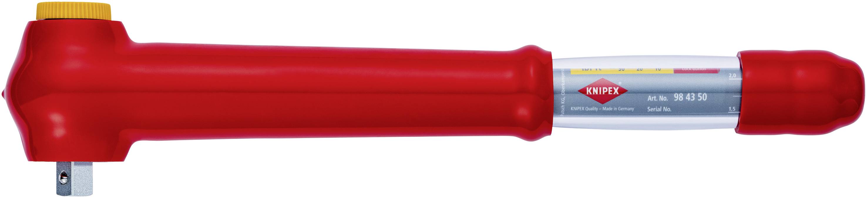 Knipex 98 43 50 98 43 50 VDE-Drehmomentschlüssel 1/2" (12.5 mm) 5 - 50 Nm