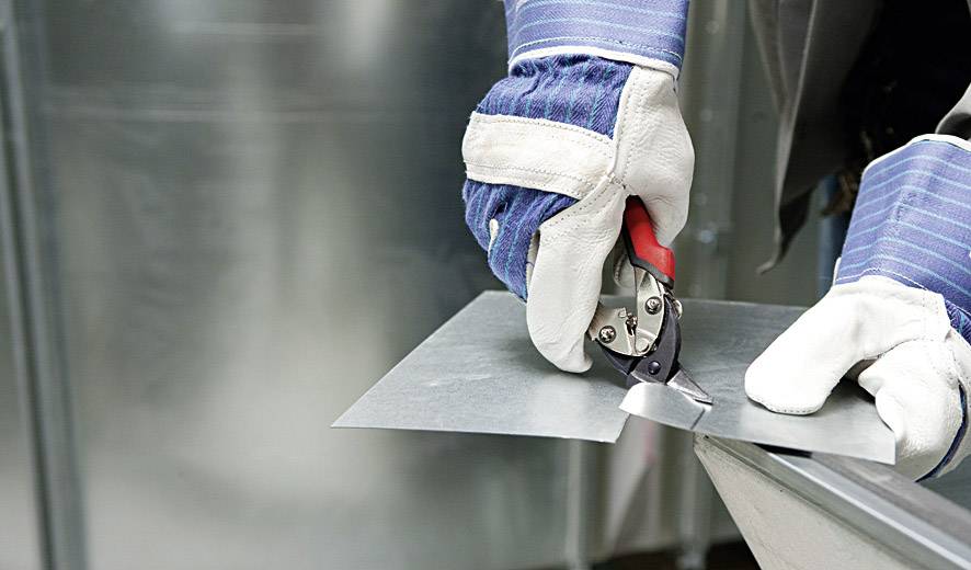 Erdi Ideal Blechschere Geeignet für Durchlaufende gerade und Figurenschnitte rechts D15A-SB