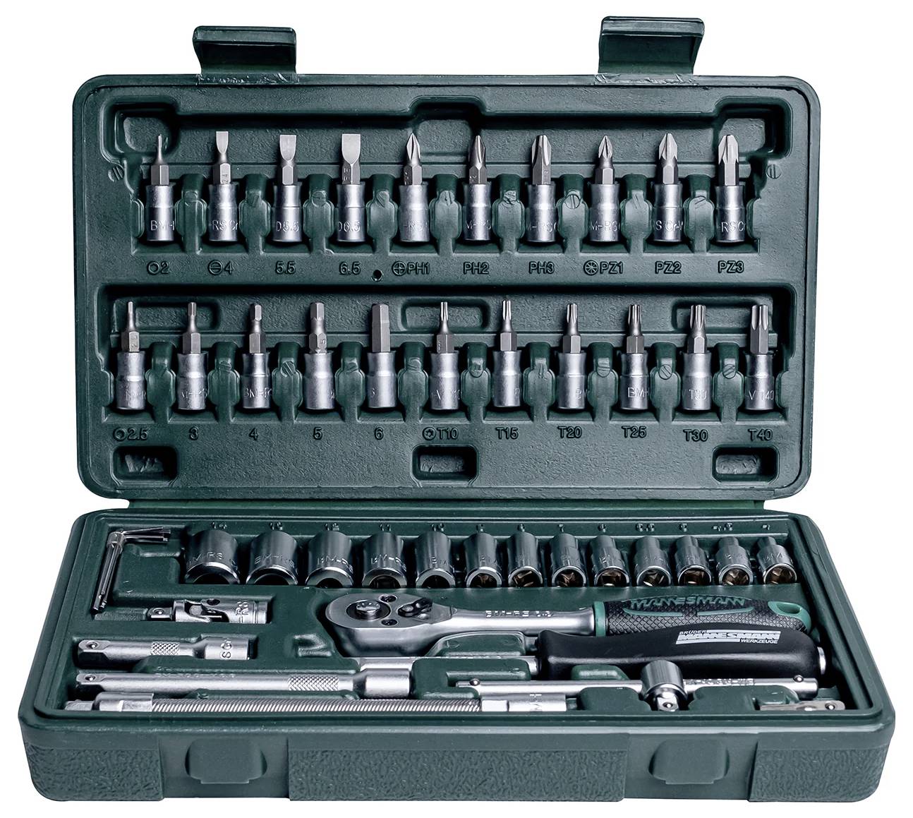 Brüder Mannesmann Steckschlüsselsatz metrisch 1/4" (6.3 mm) 46teilig M 2040