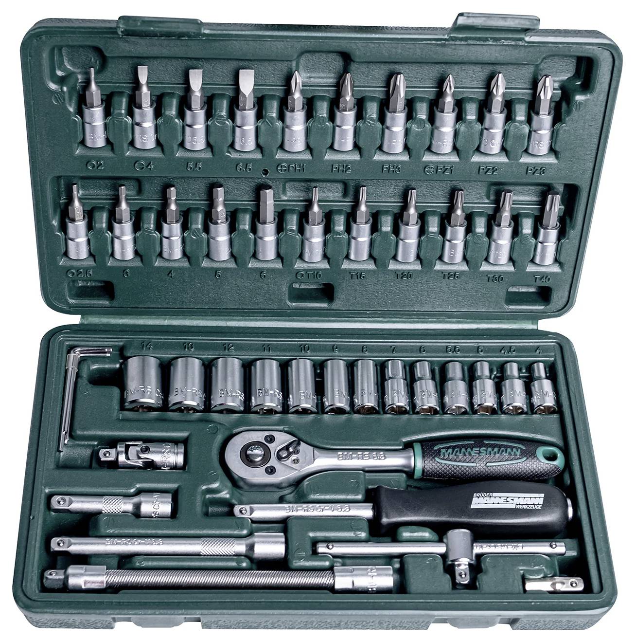 Brüder Mannesmann Steckschlüsselsatz metrisch 1/4" (6.3 mm) 46teilig M 2040