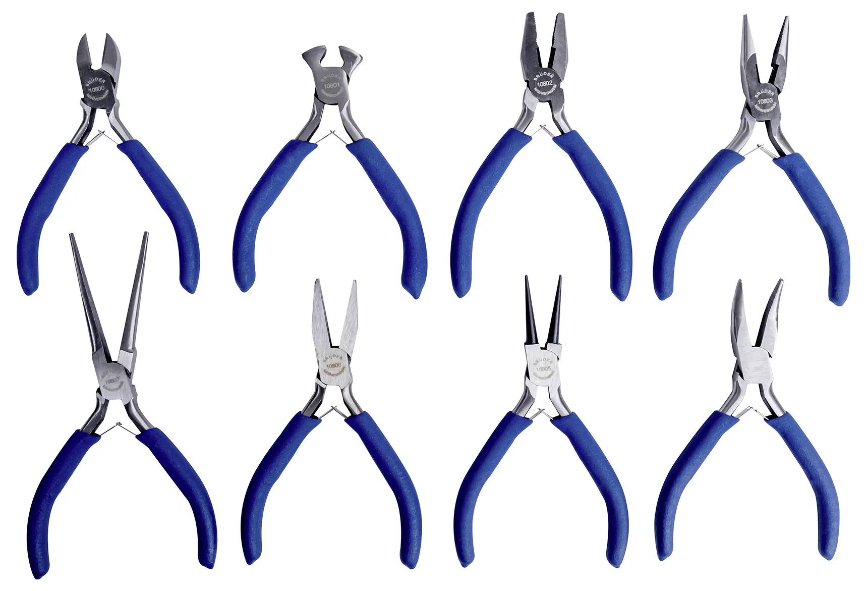 Brüder Mannesmann M10808 Elektronik- u. Feinmechanik Zangen-Set 8teilig