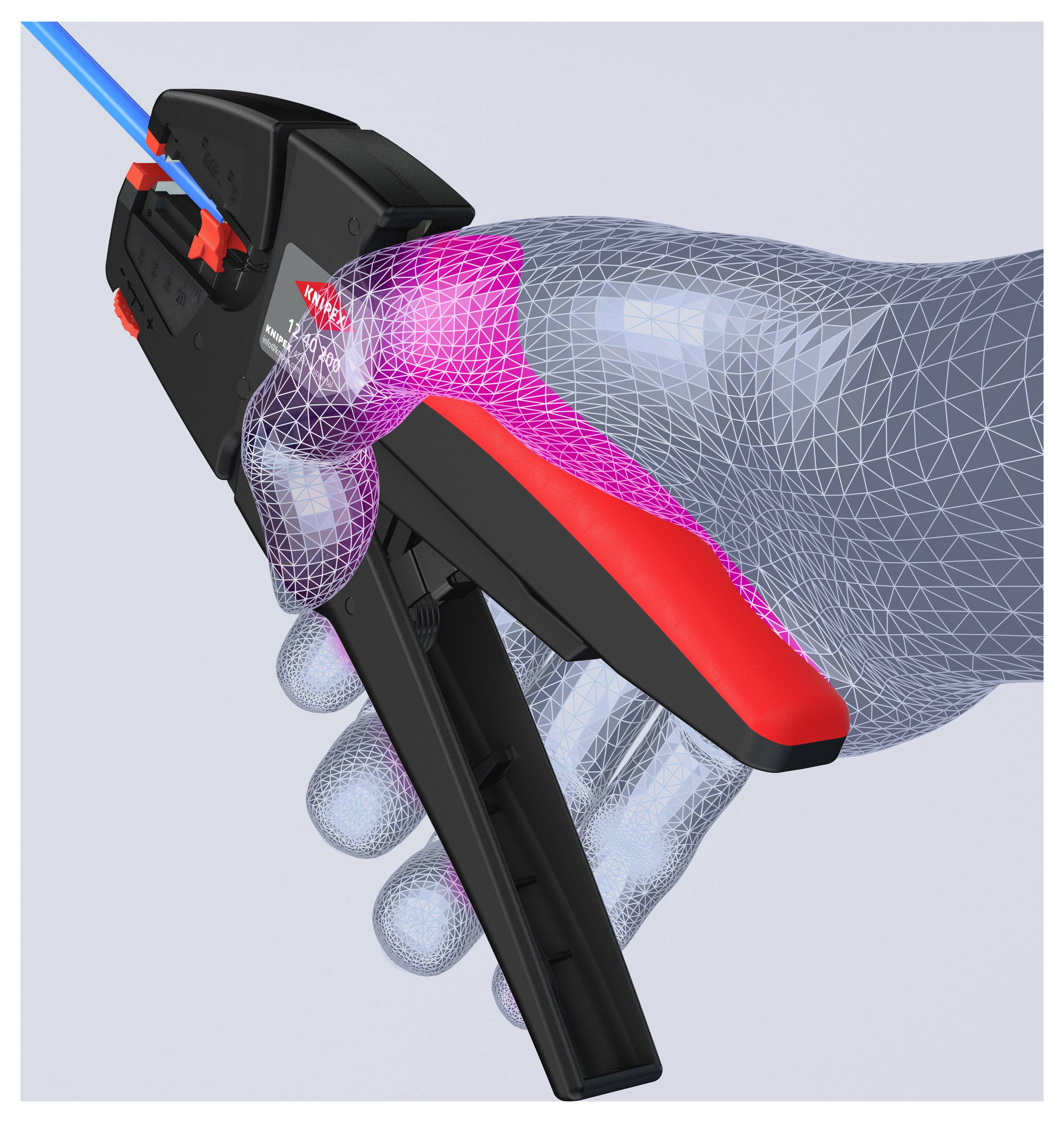Knipex 12 40 200 Automatische Abisolierzange 0.03 bis 10mm² 8 bis 32