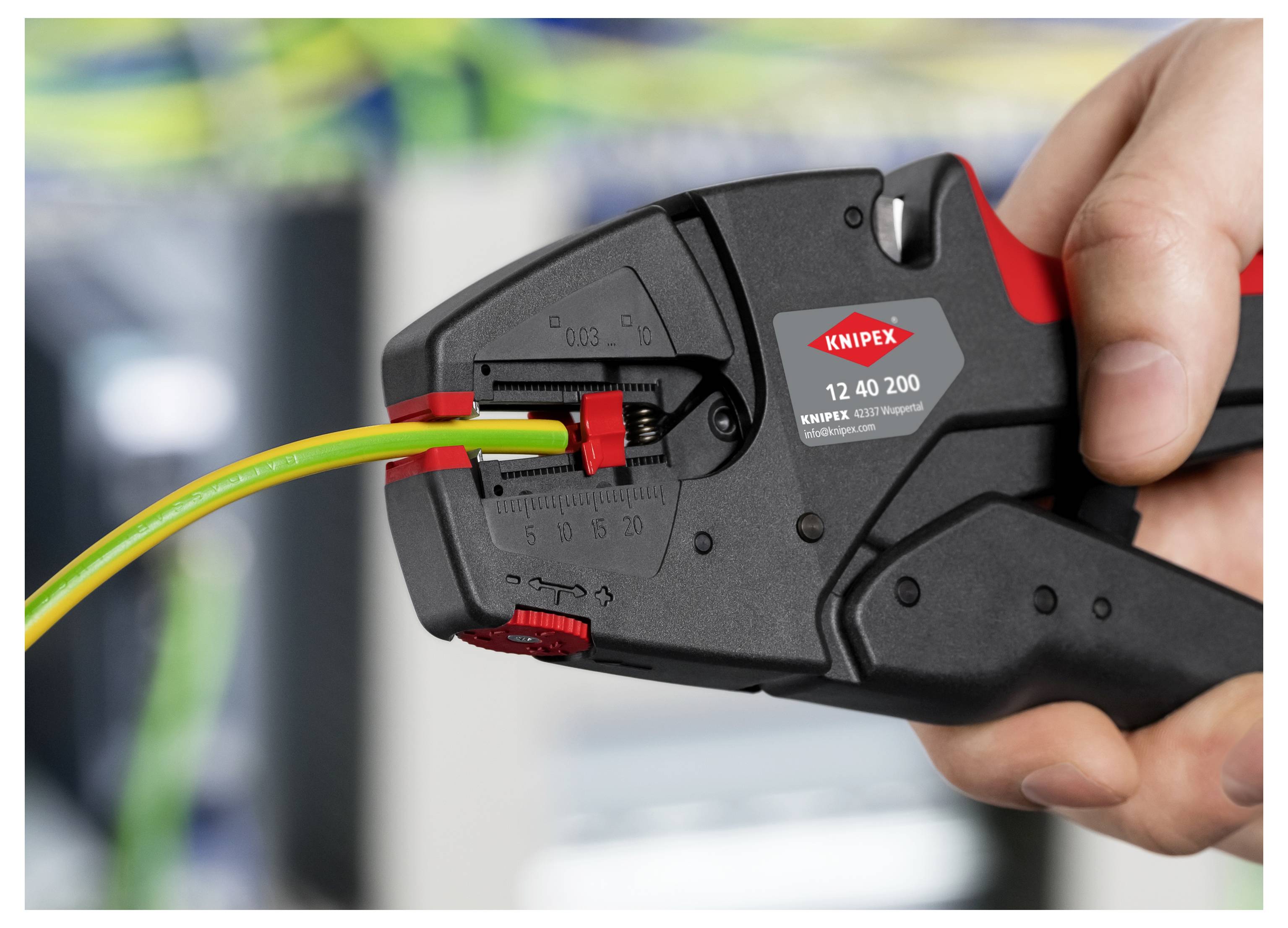 Knipex 12 40 200 Automatische Abisolierzange 0.03 bis 10mm² 8 bis 32
