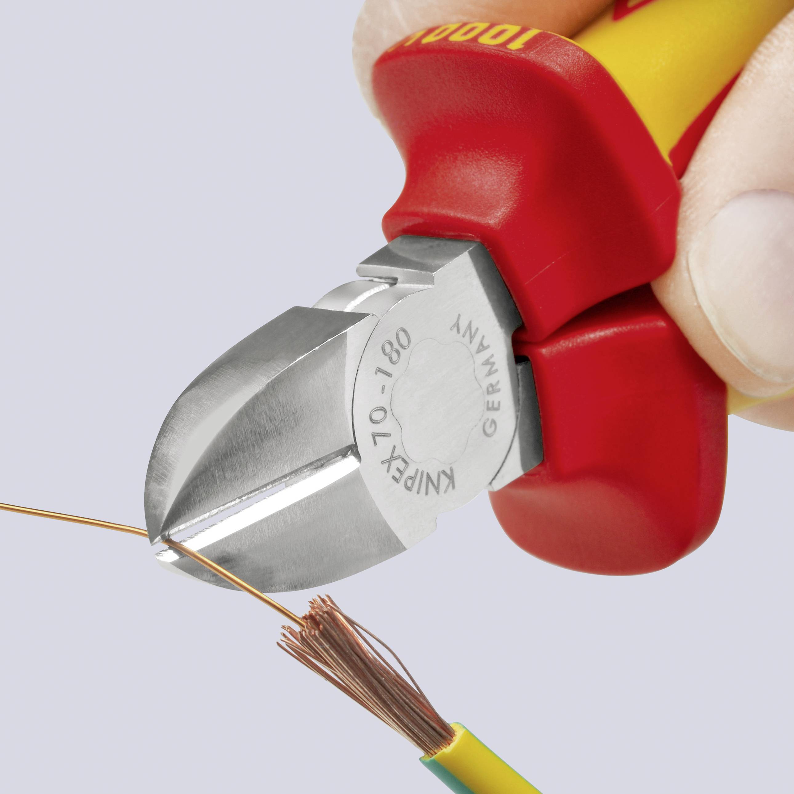 Knipex 70 06 180 VDE Seitenschneider mit Facette 180 mm