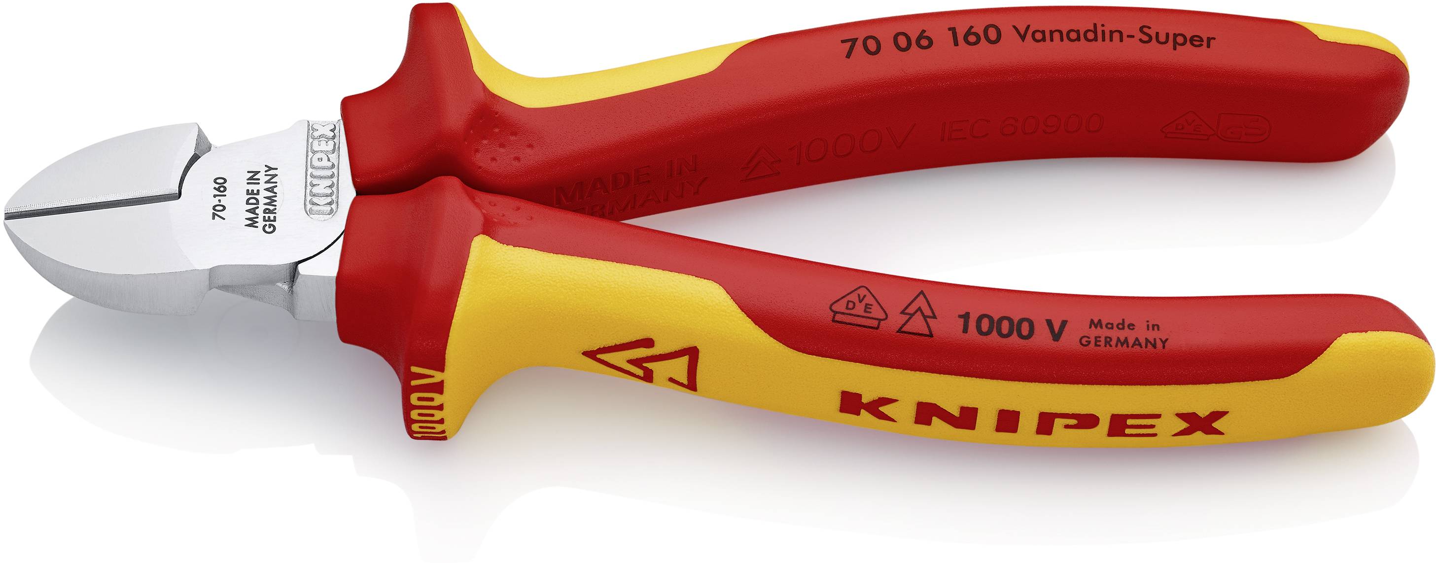 Knipex 70 06 160 VDE Seitenschneider mit Facette 160 mm