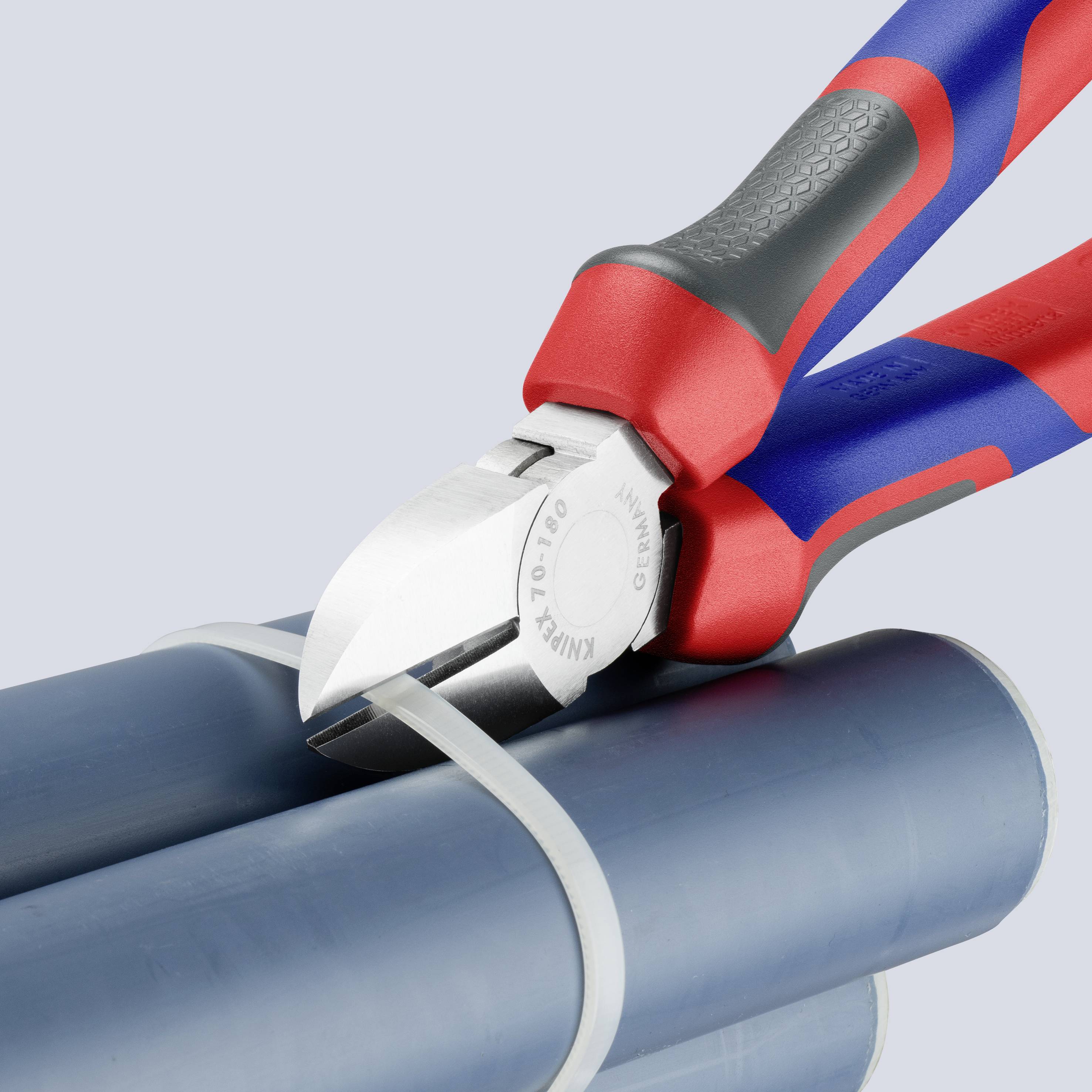 Knipex 70 05 180 Werkstatt Seitenschneider mit Facette 180 mm