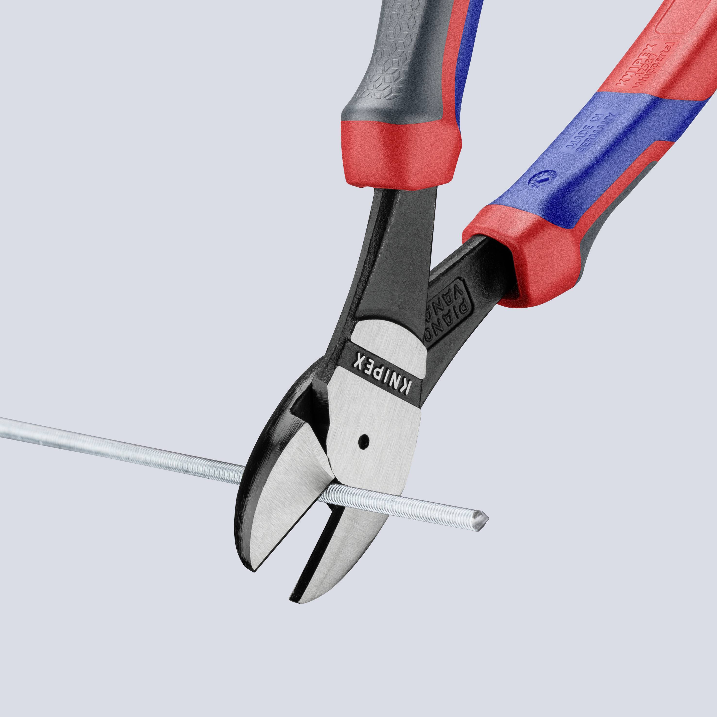 Knipex 74 02 200 Werkstatt Kraft-Seitenschneider mit Facette 200 mm