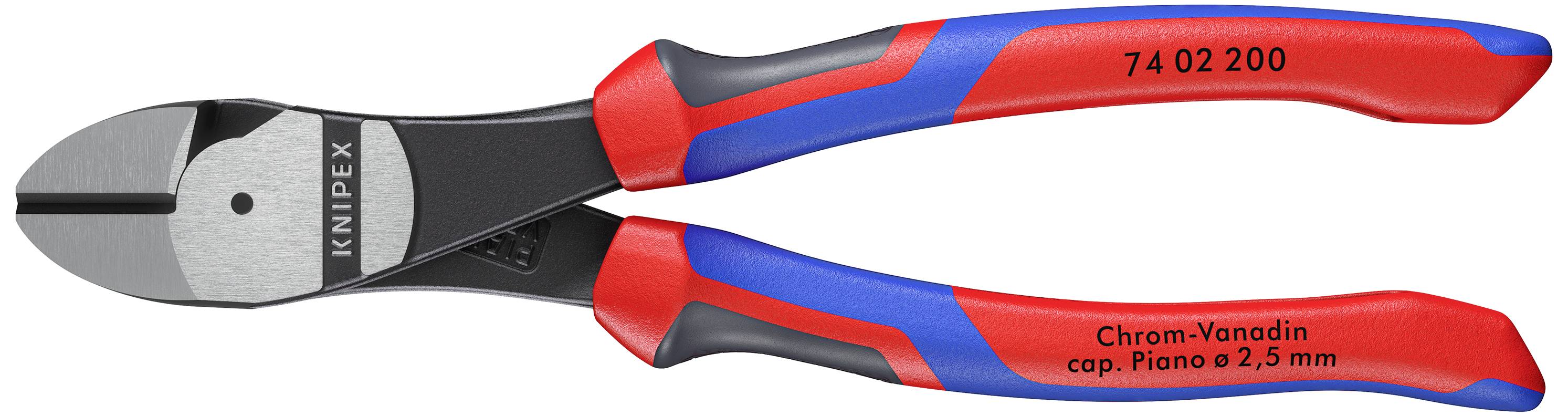 Knipex 74 02 200 Werkstatt Kraft-Seitenschneider mit Facette 200mm
