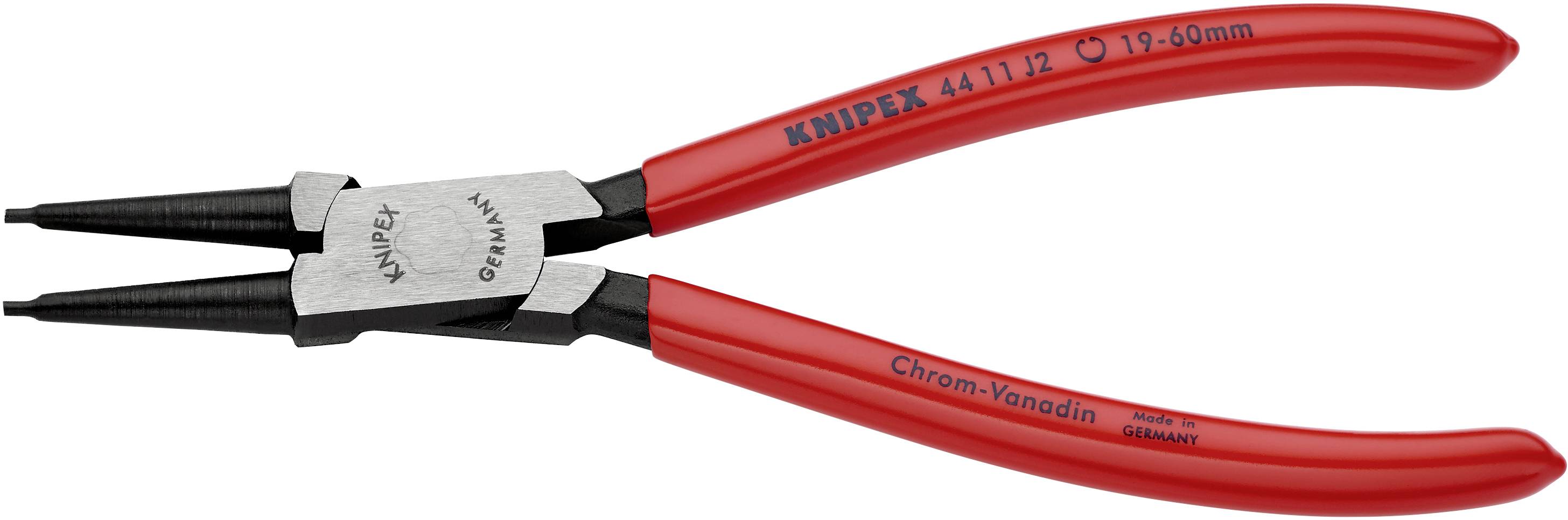 Knipex 44 11 J2 Seegeringzange Passend für (Seegeringzangen) Innenringe 19-60 mm Spitzenform (Details) gerade