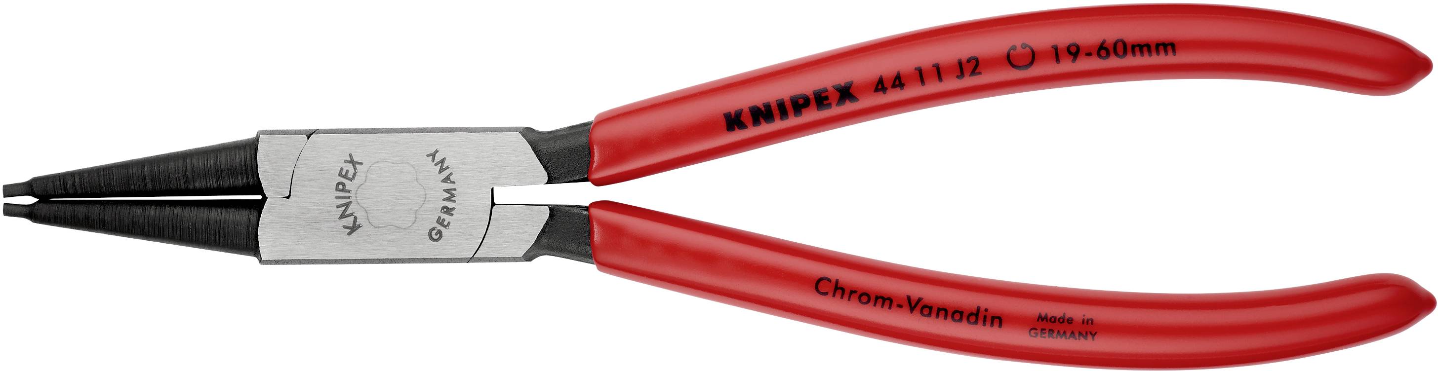 Knipex 44 11 J2 Seegeringzange Passend für (Seegeringzangen) Innenringe 19-60 mm Spitzenform (Details) gerade