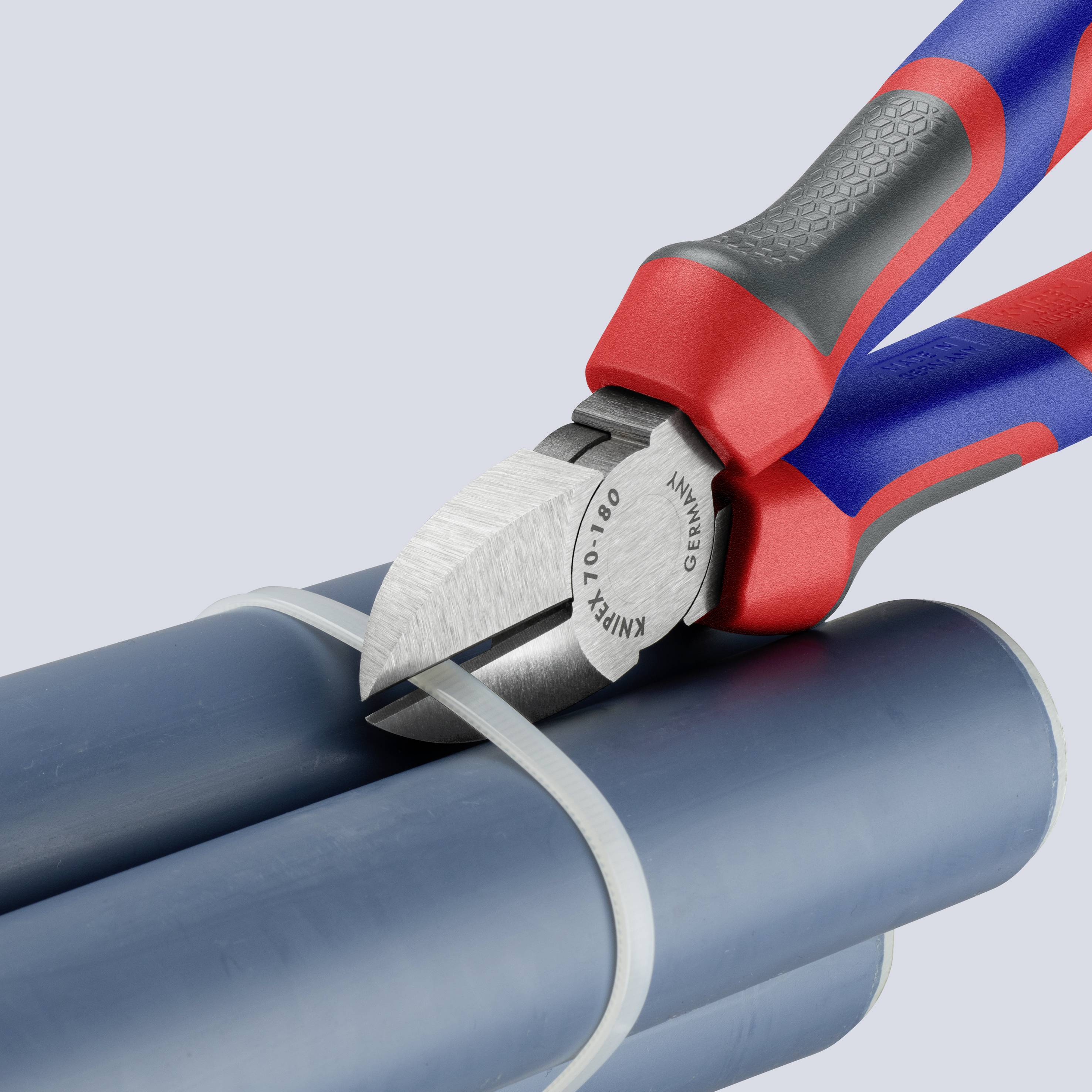 Knipex 70 02 180 Werkstatt Seitenschneider mit Facette 180 mm