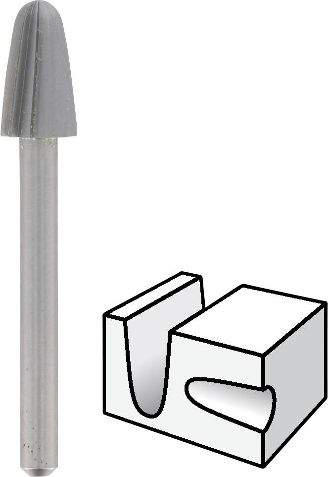 Dremel 26150117JA Hochgeschwindigkeits-Fräsmesser 6,4mm 117 Durchmesser 6.4mm Schaft-Ø 3.2mm 2St.