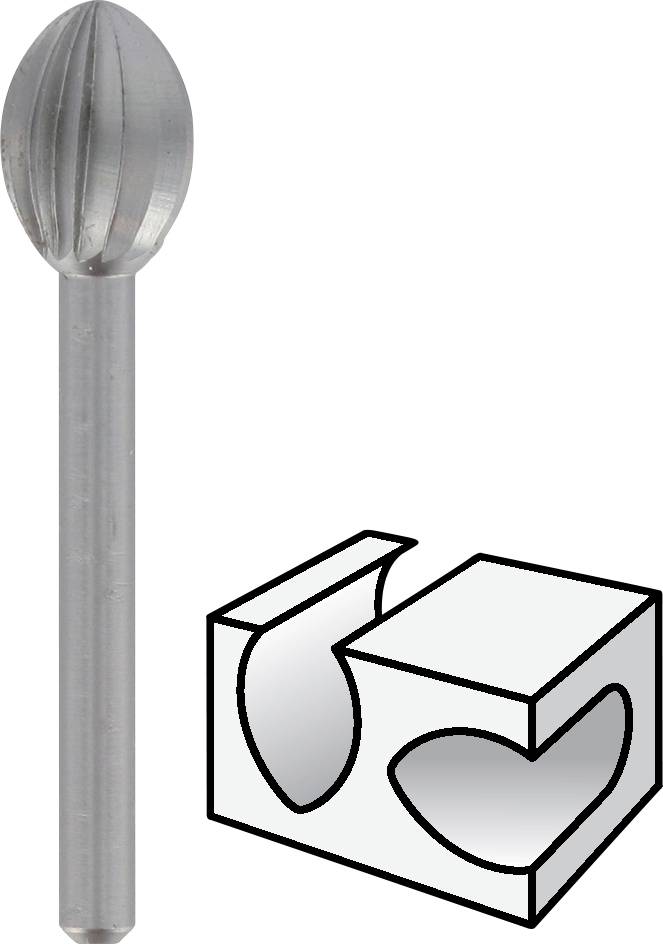 Dremel 26150144JA Hochgeschwindigkeits-Fräsmesser 7,8mm 144 Schaft-Ø 3.2mm 2St.