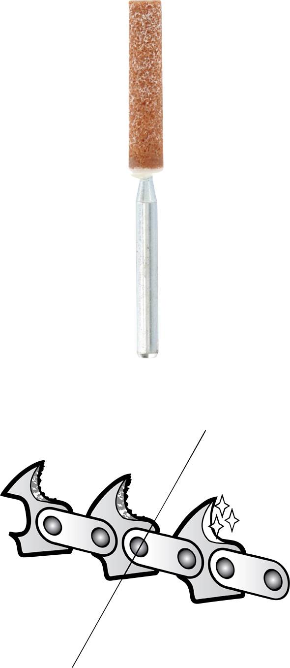 Dremel 26150454JA Kettensägen-Schärfschleifstein 4,8 mm 454 Schaft-Ø 3,2 mm 3 St.