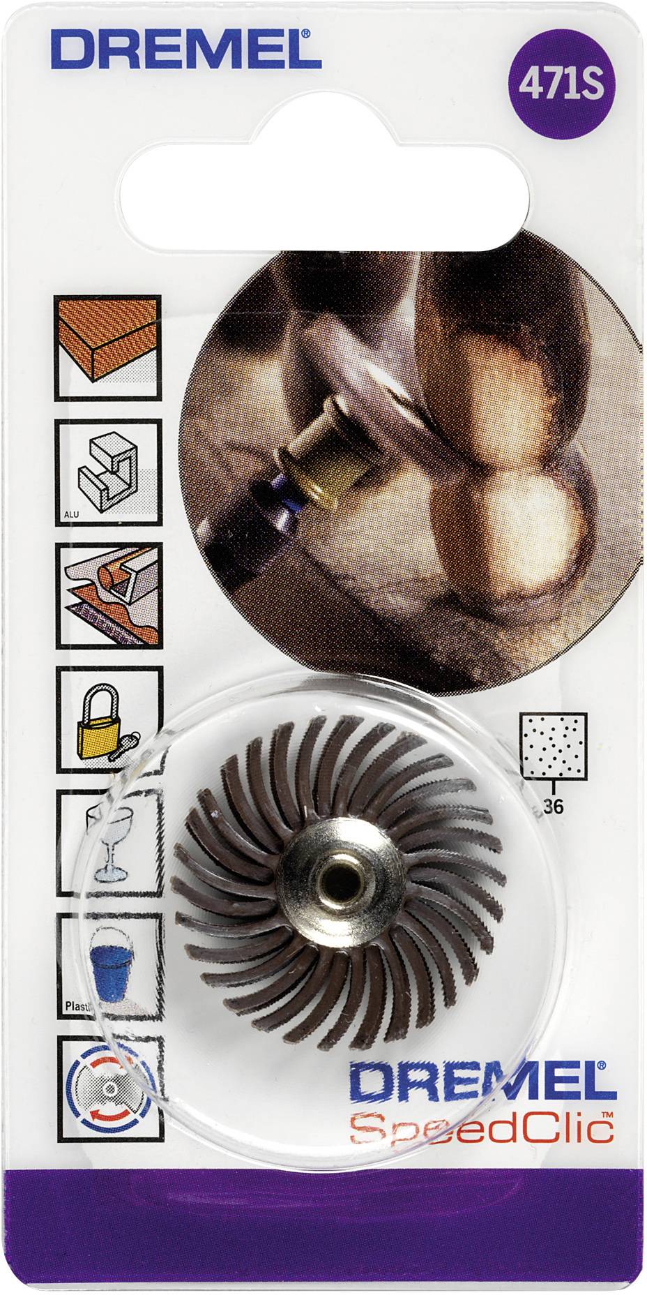 Dremel Speedclic Feinschleifbürste, Körnung 36 471S 471S 2615S471JA 1 St.