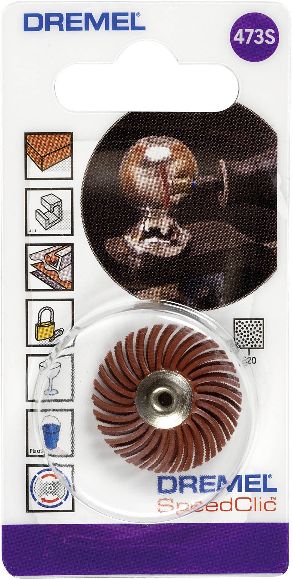 Dremel Speedclic Feinschleifbürste, Körnung 220 473S 473S 2615S473JA 1St.