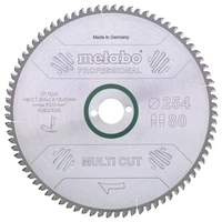 Metabo HW/CT 254X30 80 FZ/TZ 628223000 Hartmetall Kreissägeblatt 254 x 30 x 1.8mm Zähneanzahl: 80 1St. Metabo HW/CT 254X30 80 FZ/TZ 628223000 Hartmetall Kreissägeblatt 254 x 30 x 1.8mm Zähneanzahl: 80 1St.