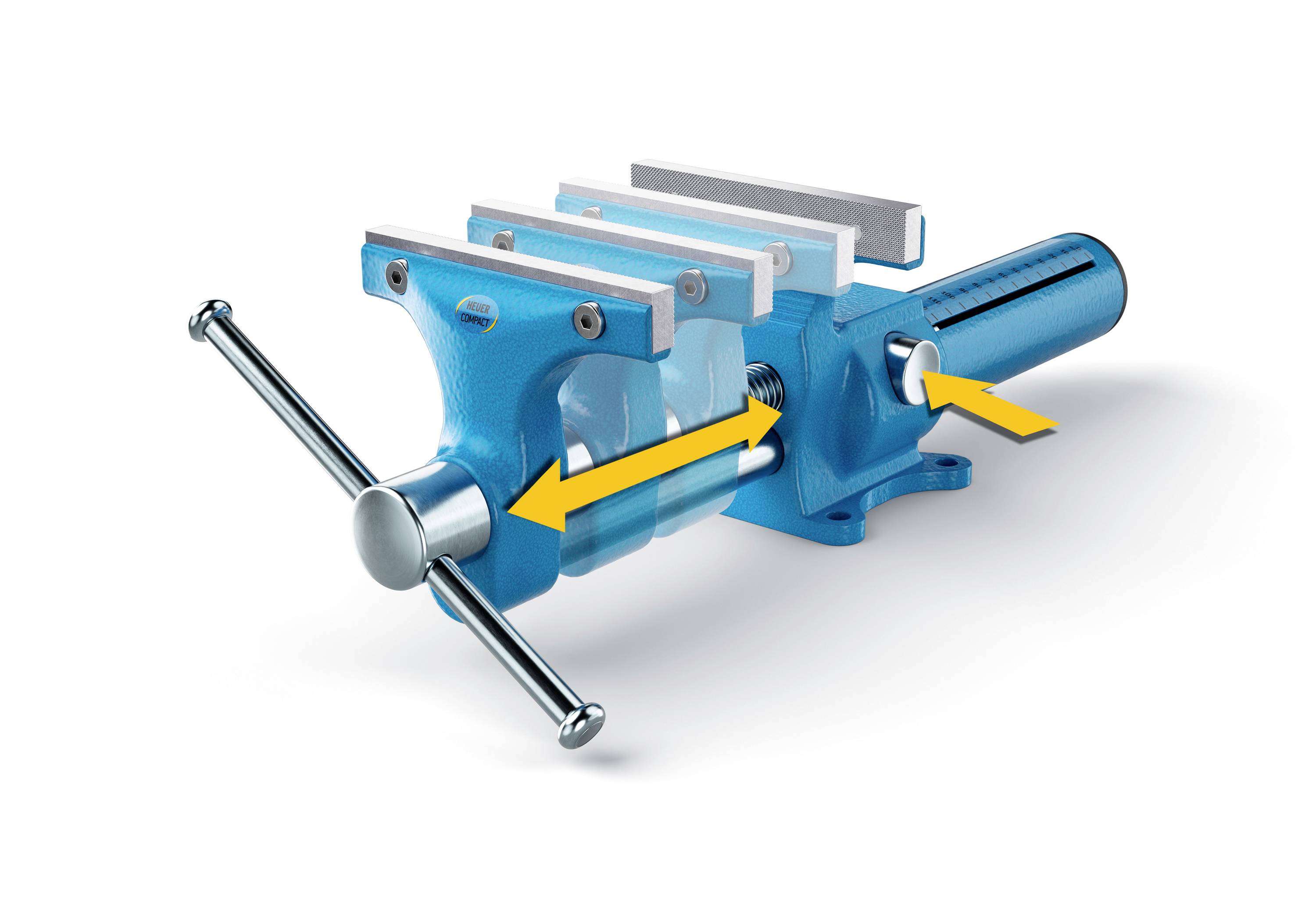 Heuer Brockhaus COMPACT Schraubstock 118001 Backenbreite: 120mm Spann-Weite (max.): 125mm