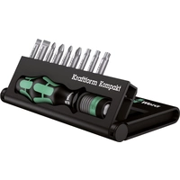 Wera Kraftform Kompakt 10 05056653001 Bit-Set 10teilig Schlitz, Kreuzschlitz Phillips, Kreuzschlitz Pozidriv, Innen-TORX Wera Kraftform Kompakt 10 05056653001 Bit-Set 10teilig Schlitz, Kreuzschlitz Phillips, Kreuzschlitz Pozidriv, Innen-TORX