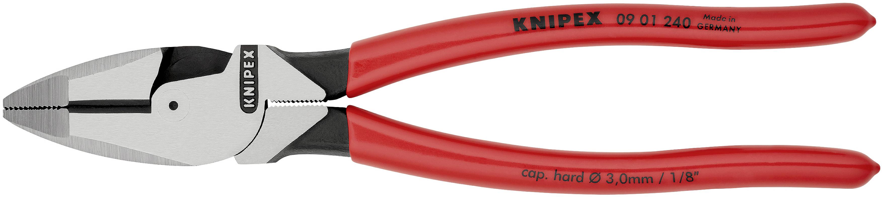 Knipex 09 01 240 Werkstatt Kraft-Kombizange 240 mm DIN ISO 5746
