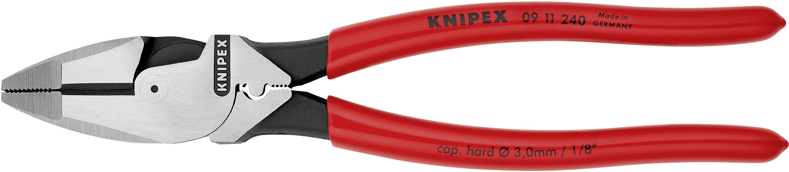 Knipex 09 11 240 Werkstatt Kraft-Kombizange 240mm DIN ISO 5746