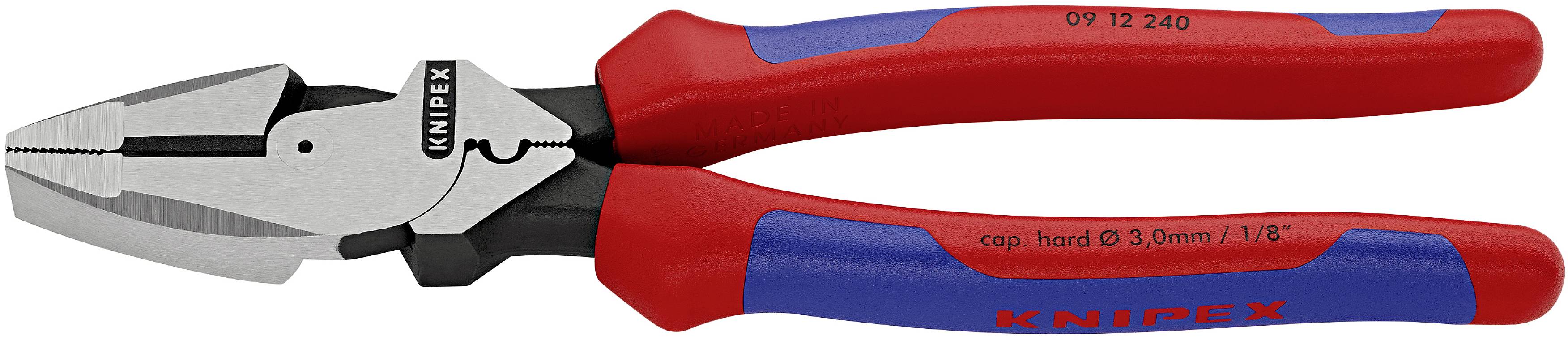 Knipex 09 12 240 Werkstatt Kraft-Kombizange 240mm DIN ISO 5746