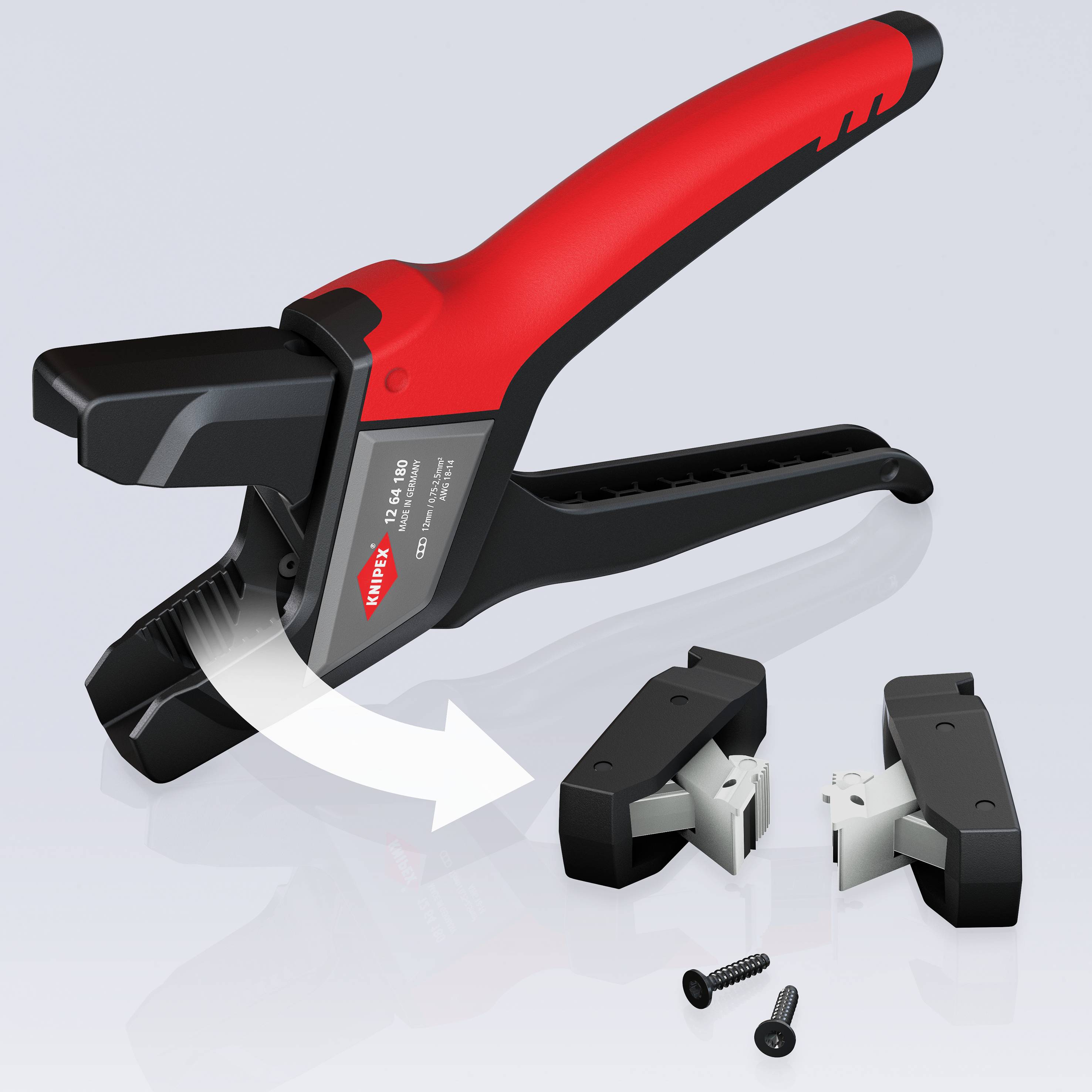 Knipex 12 64 180 Automatische Abisolierzange 0.75 bis 2.5 mm² 13 bis 19 12 mm (max)