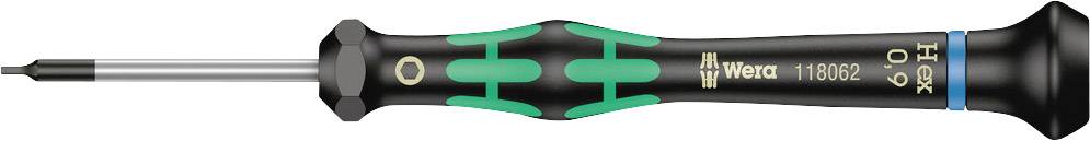 Wera 2054 Elektronik- u. Feinmechanik Innen-Sechskantschraubendreher Schlüsselweite (metrisch): 0.9 mm Klingenlänge: 40 mm